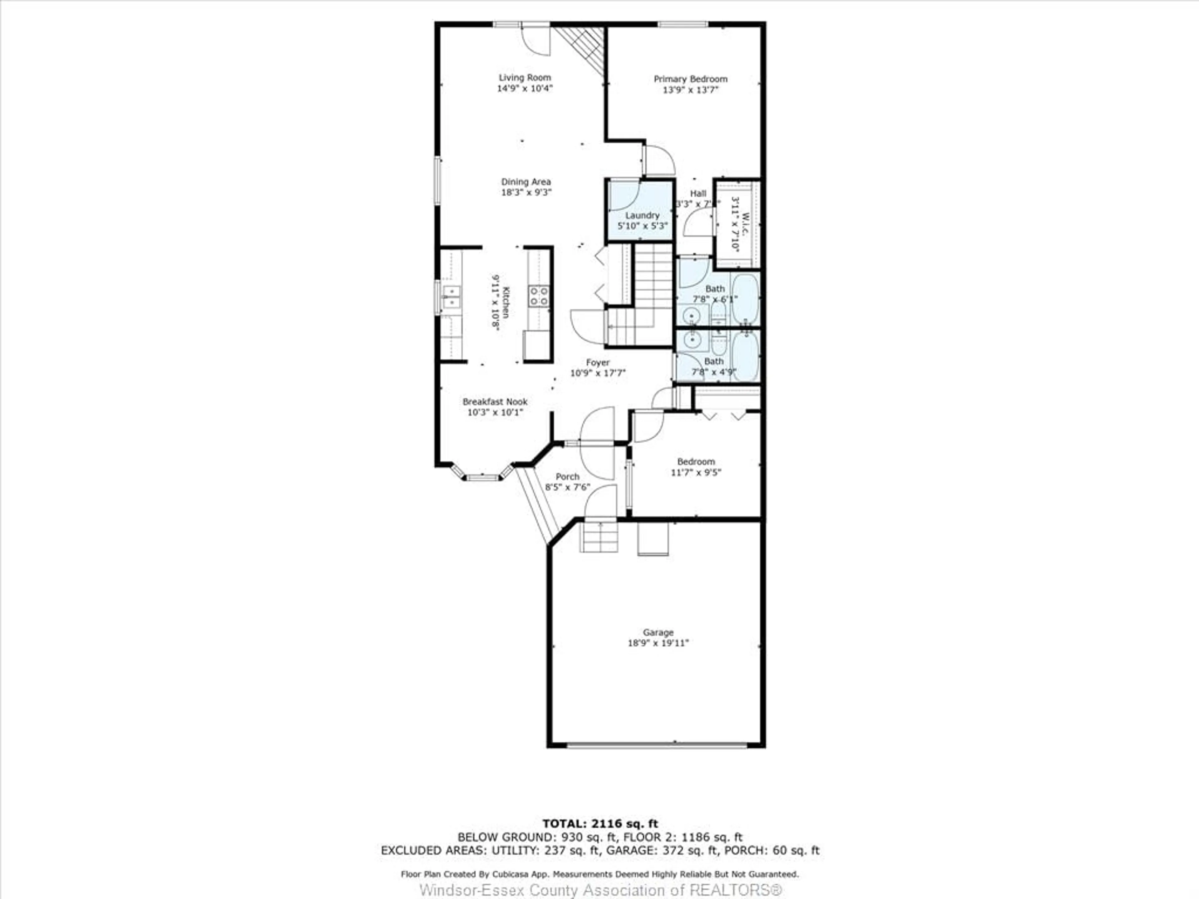 Floor plan for 578 RODFAM, Windsor Ontario N9G 2W1