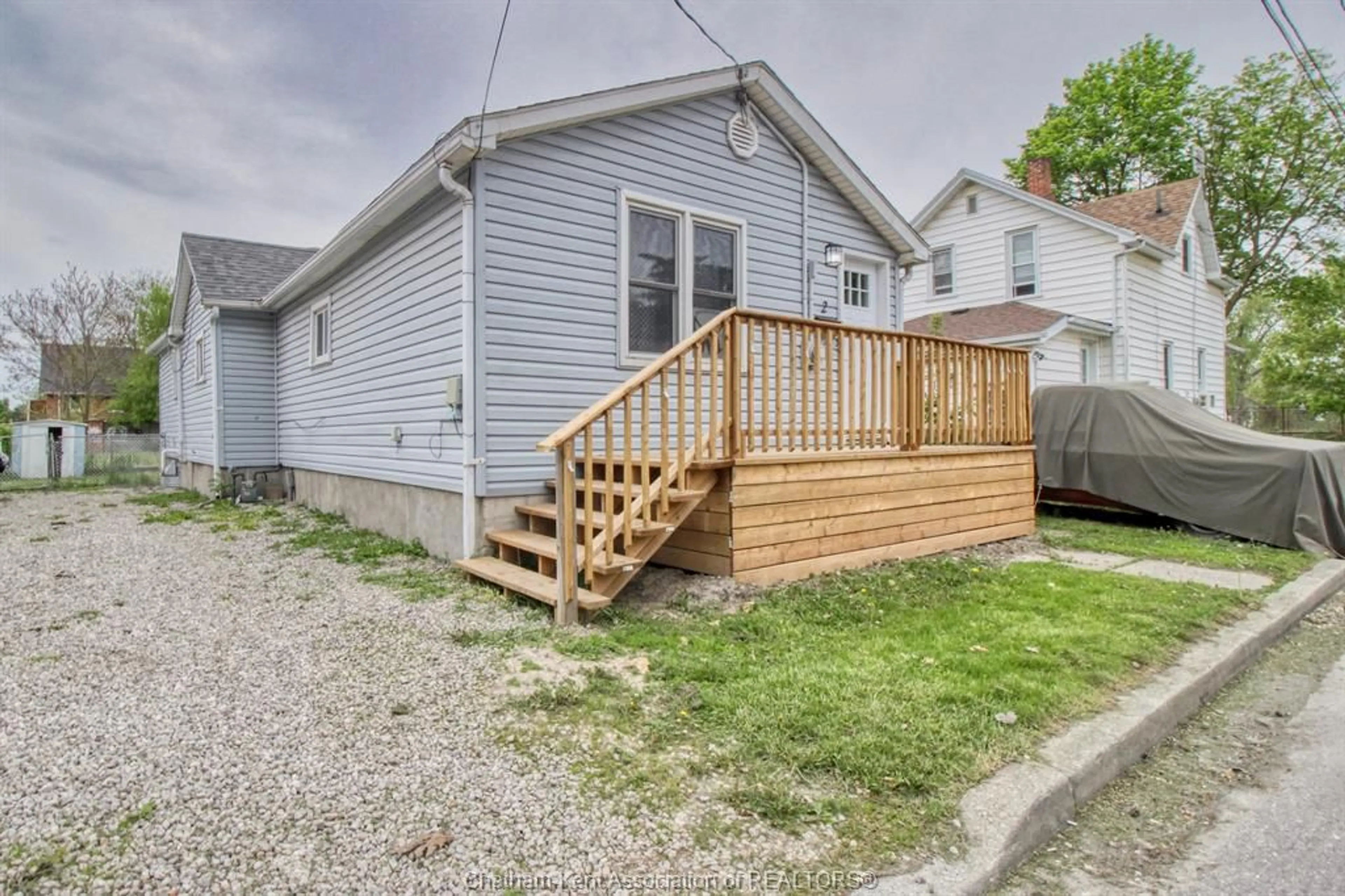 Frontside or backside of a home, the fenced backyard for 2 Daniel's Pl, Chatham Ontario N7M 4P5