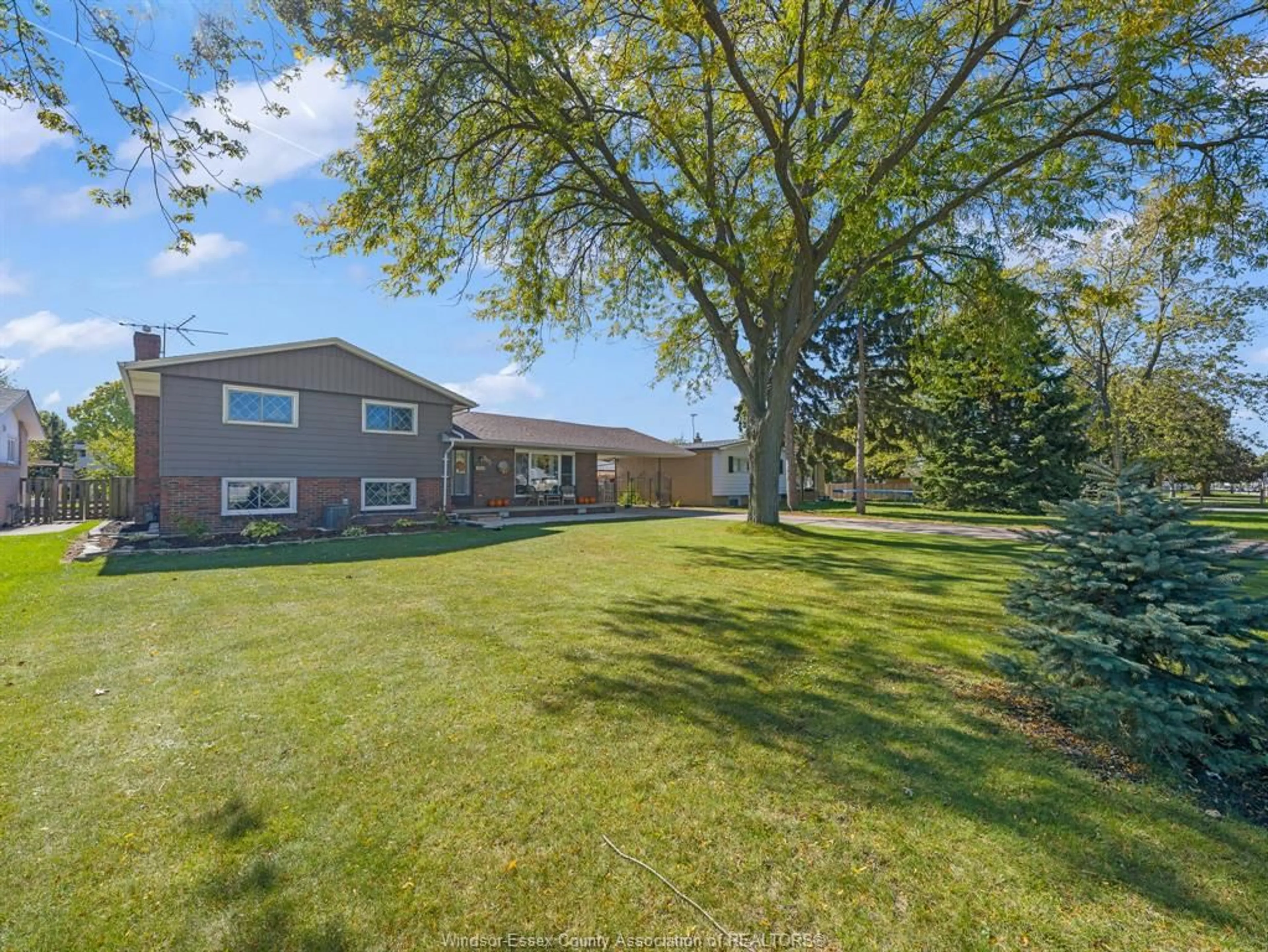 Frontside or backside of a home, the fenced backyard for 315 SIMCOE St, Amherstburg Ontario N9V 1N1