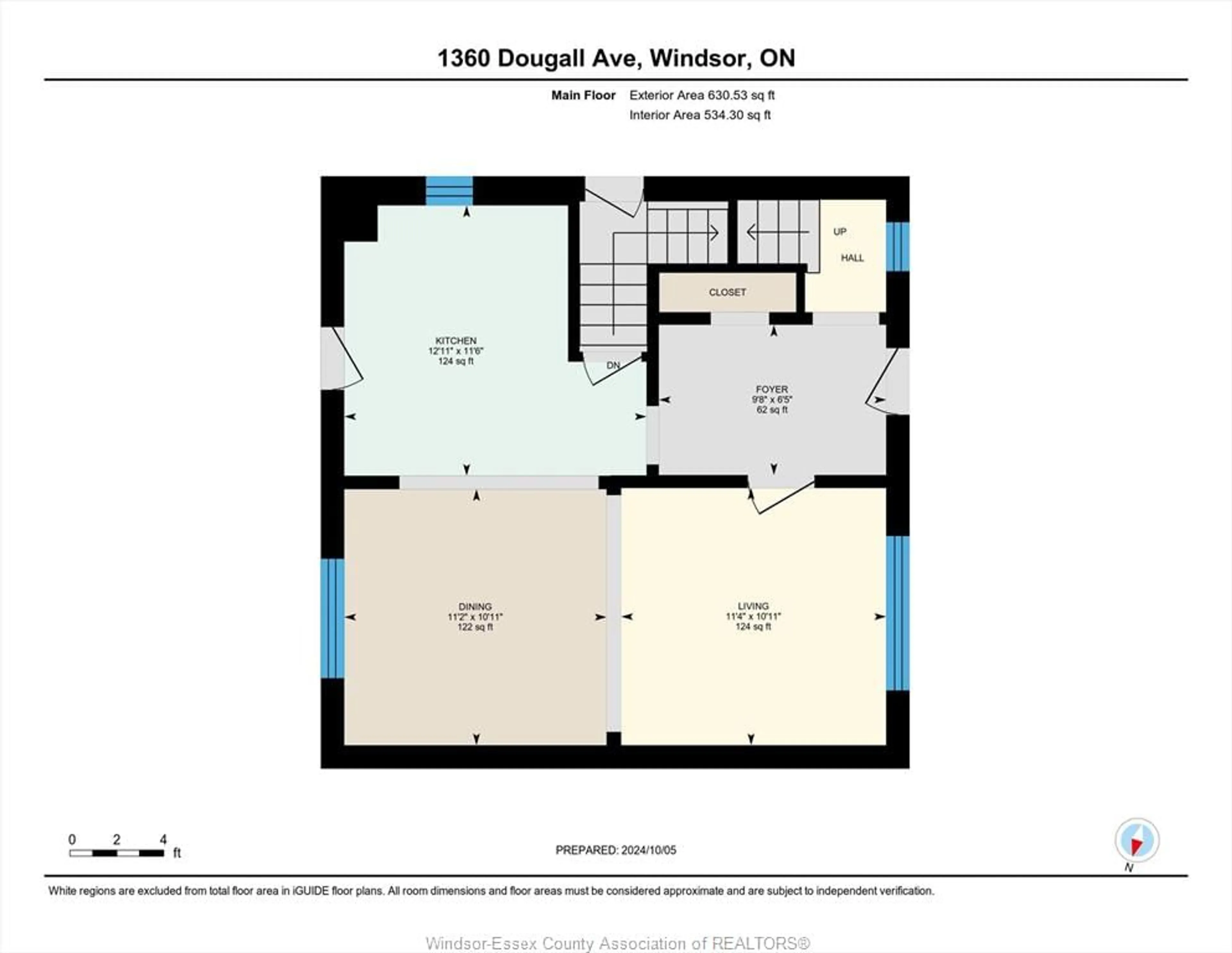 Floor plan for 1360 DOUGALL Ave, Windsor Ontario N8X 1R5