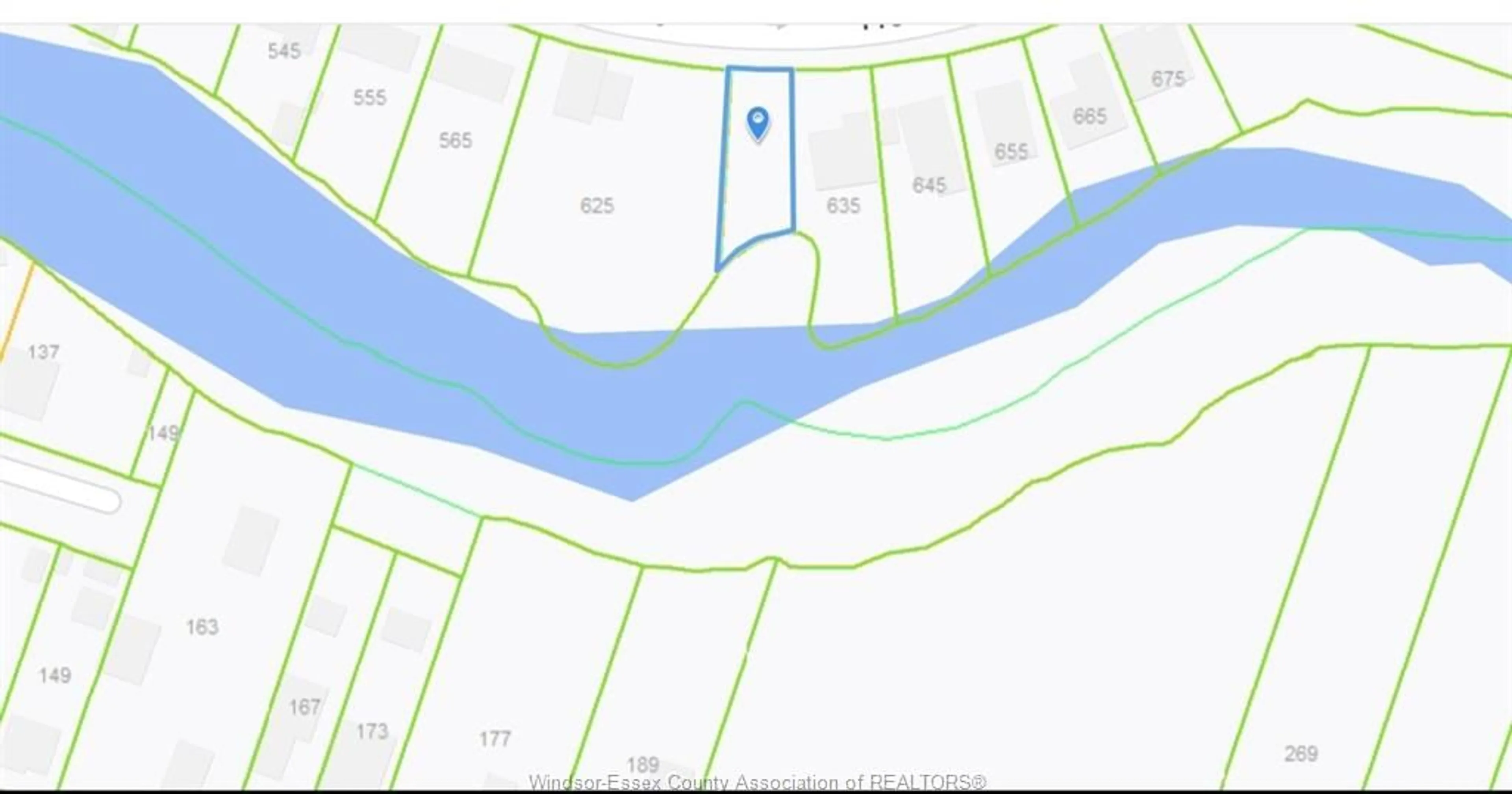 Picture of a map for 629 FRONT Rd, LaSalle Ontario N9J 1A5