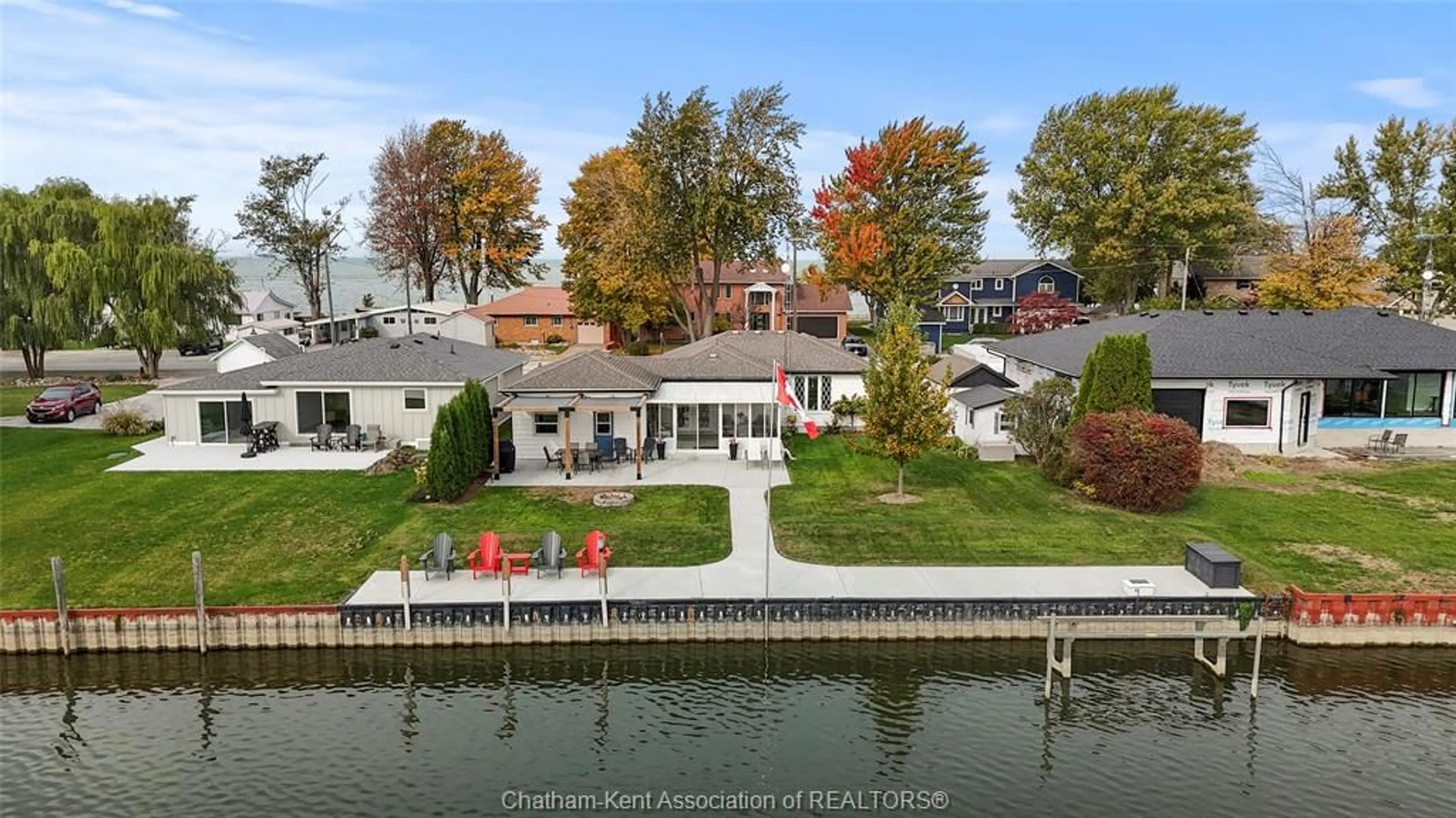 A pic from exterior of the house or condo, the fenced backyard for 220 ISLAND Cres, Lighthouse Cove Ontario N0P 2L0