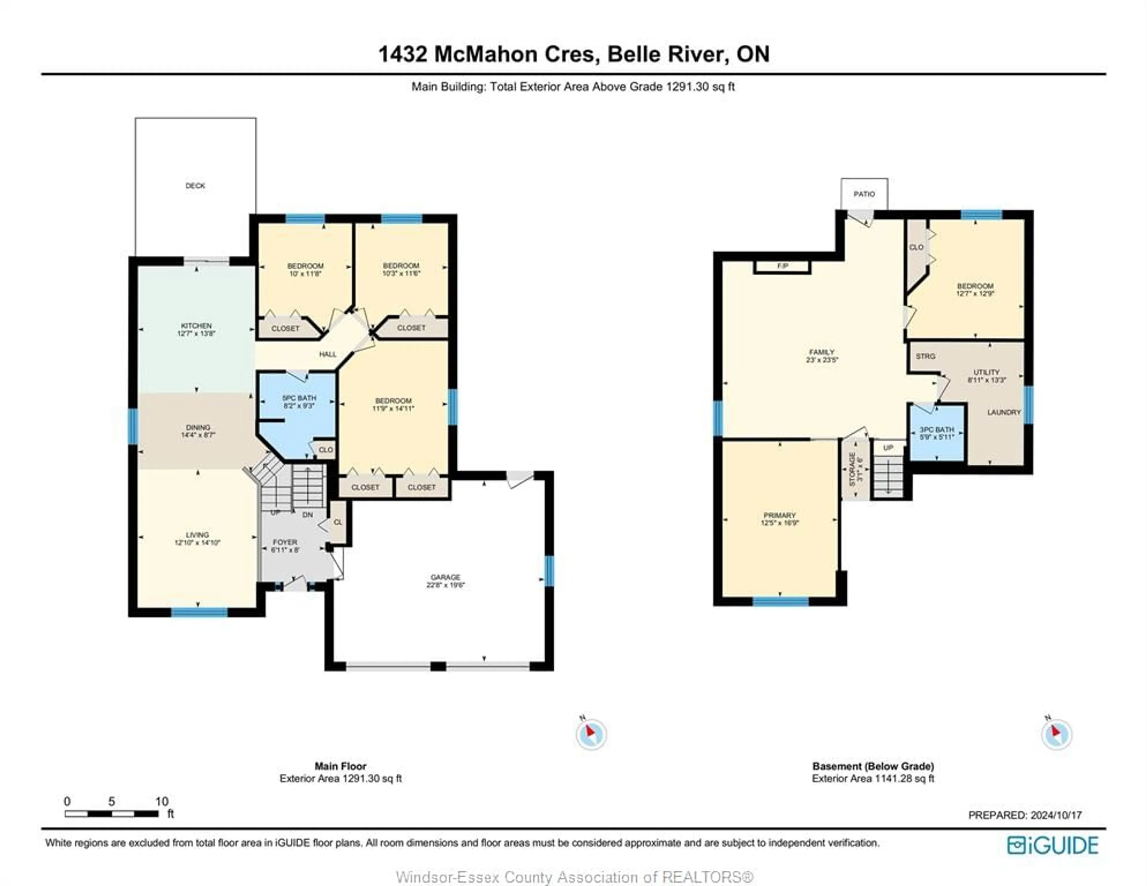 Floor plan for 1432 MCMAHON, Lakeshore Ontario N8L 0R1