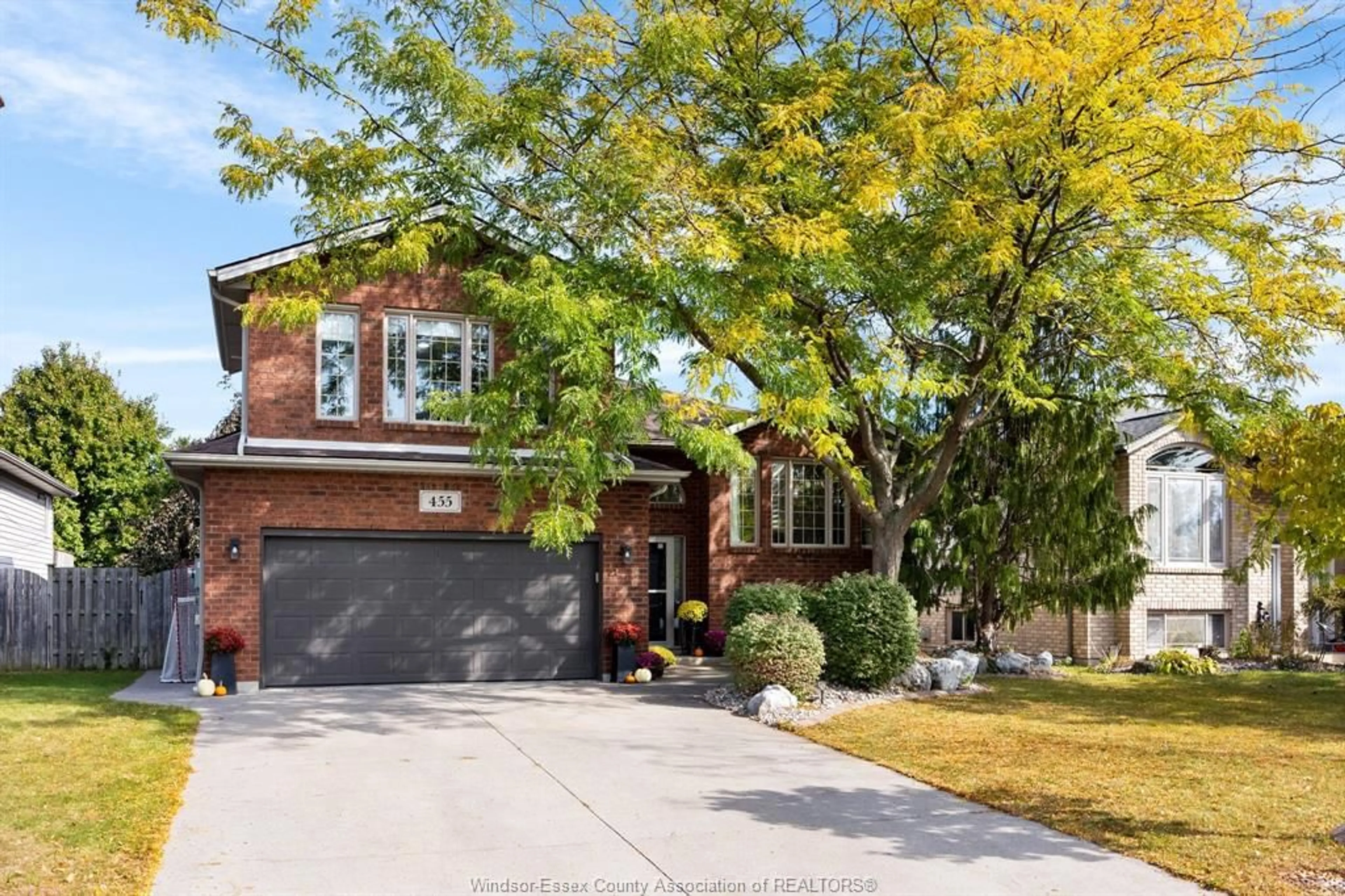 Frontside or backside of a home, the street view for 455 Runstedler Dr, LaSalle Ontario N9J3X7