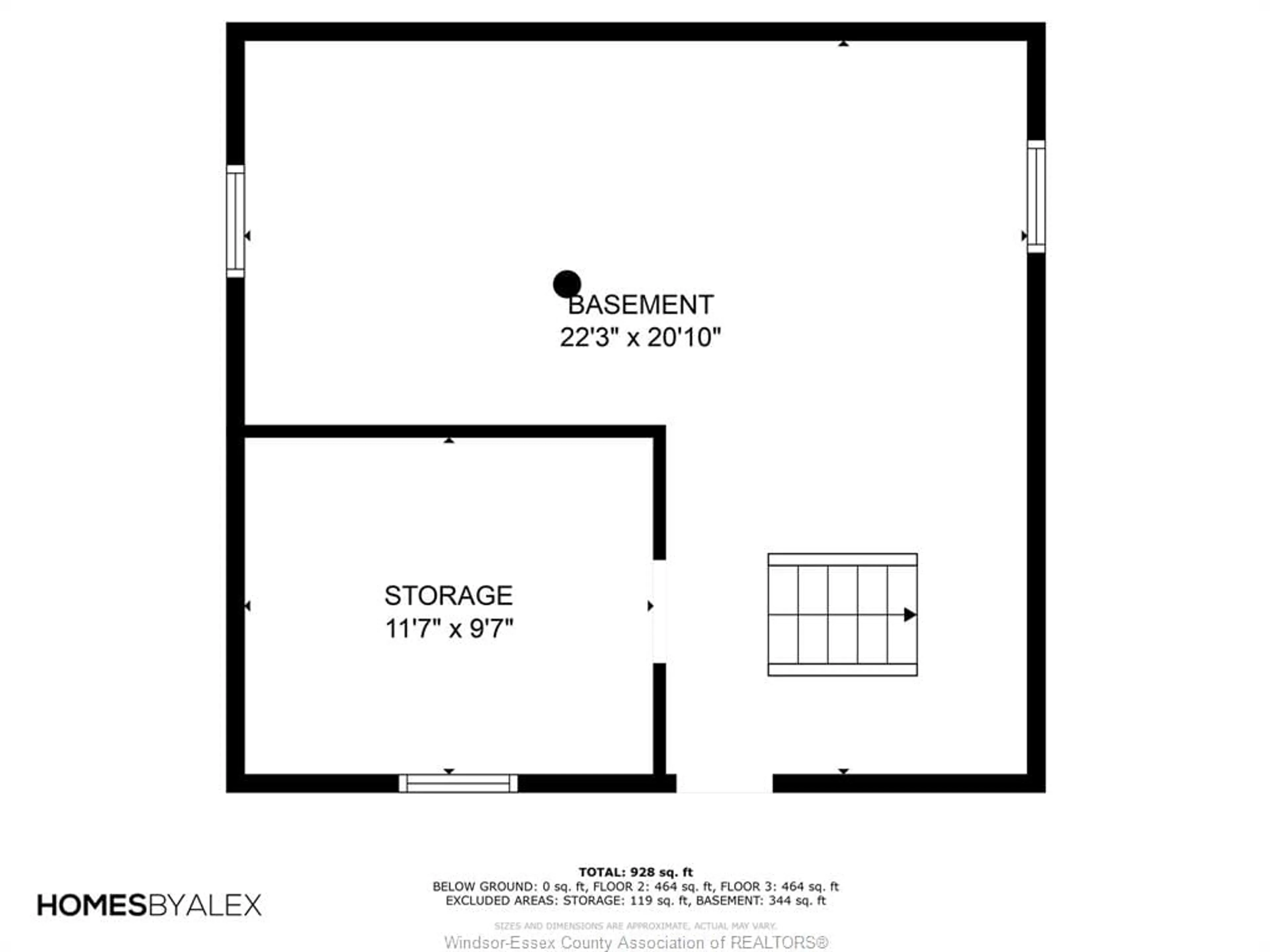 Floor plan for 2182 TECUMSEH Rd, Windsor Ontario N9B 1V6