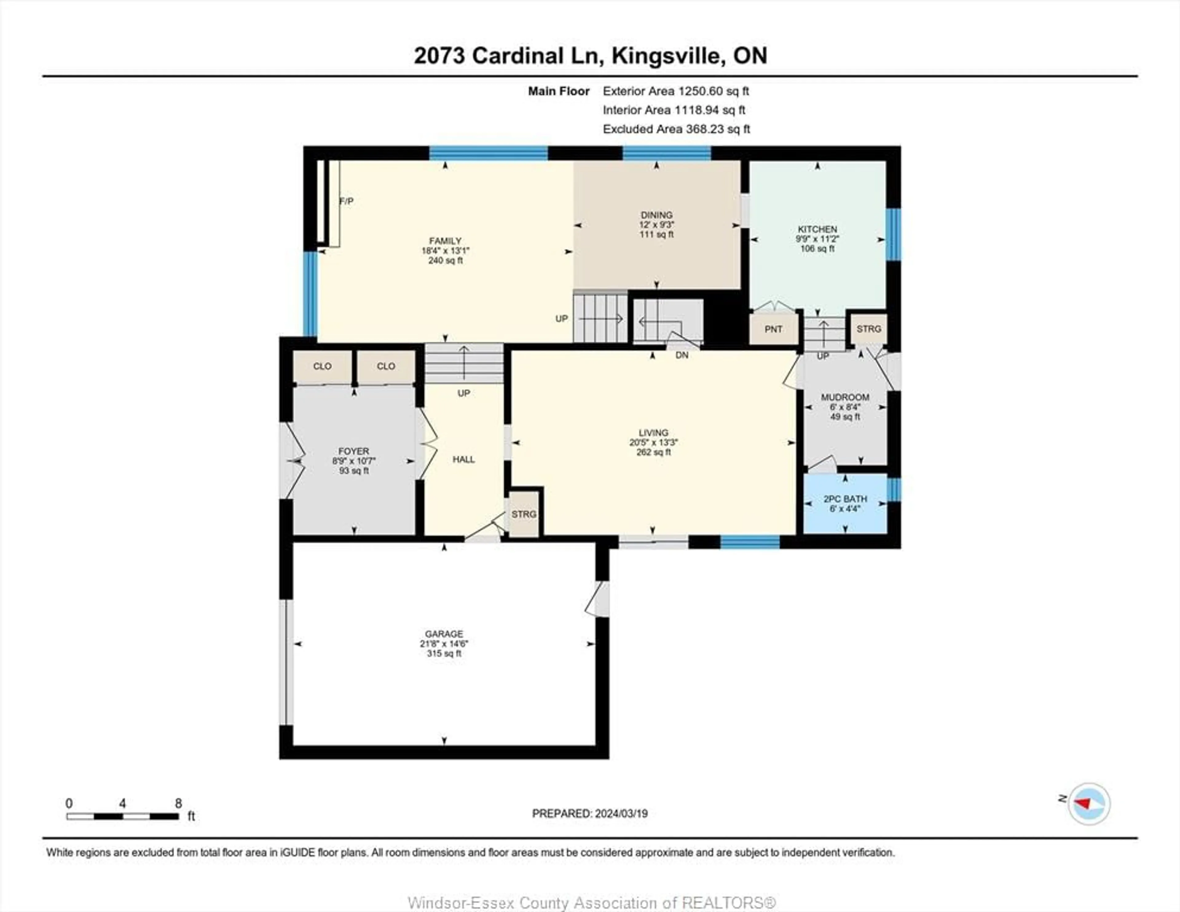 Floor plan for 2073 CARDINAL Lane, Kingsville Ontario N9Y 2X3