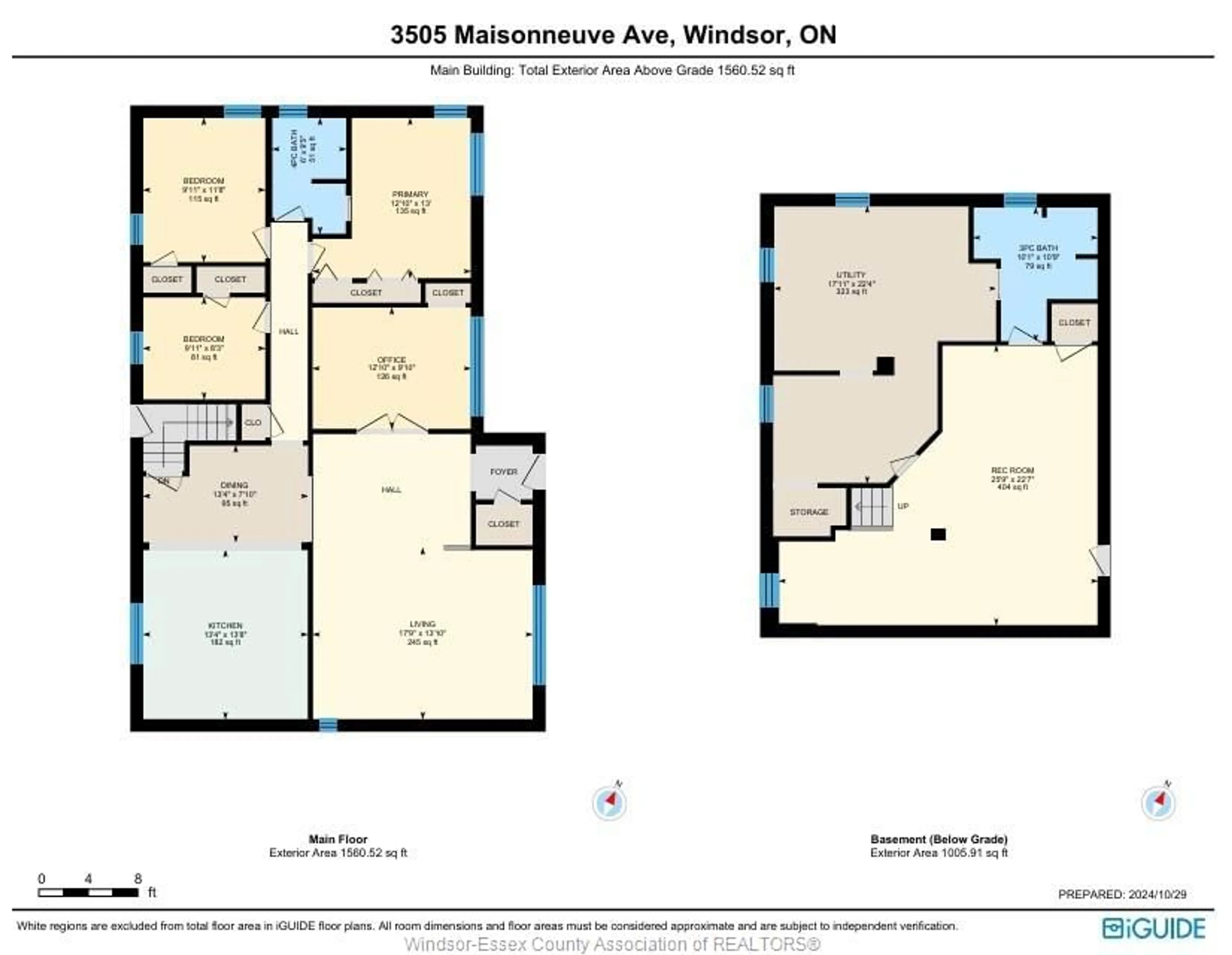 Floor plan for 3505 MAISONNEUVE, Windsor Ontario N9E 1Z1