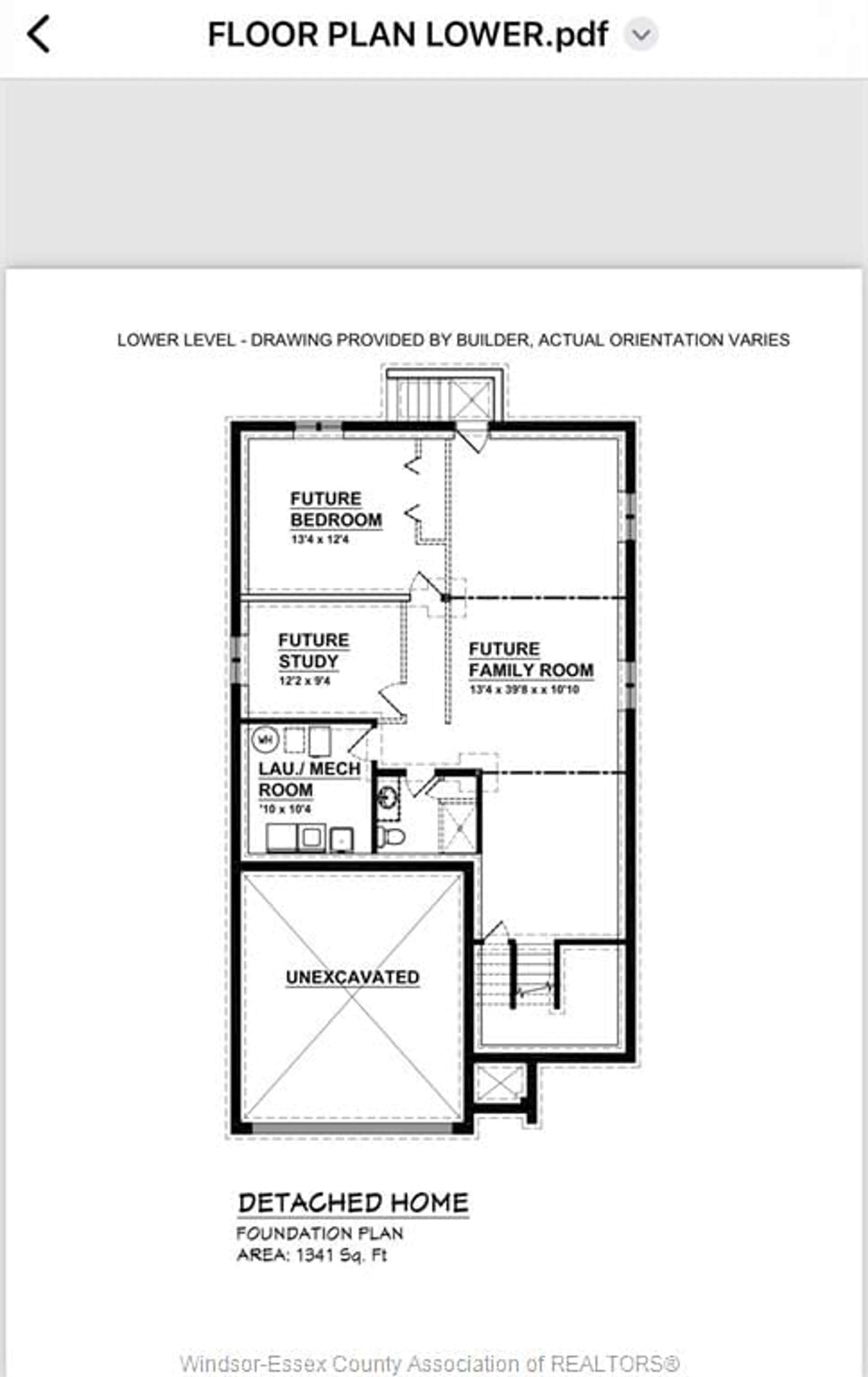 Floor plan for 1802 MEIGHEN RD, Windsor Ontario N8W 0B6