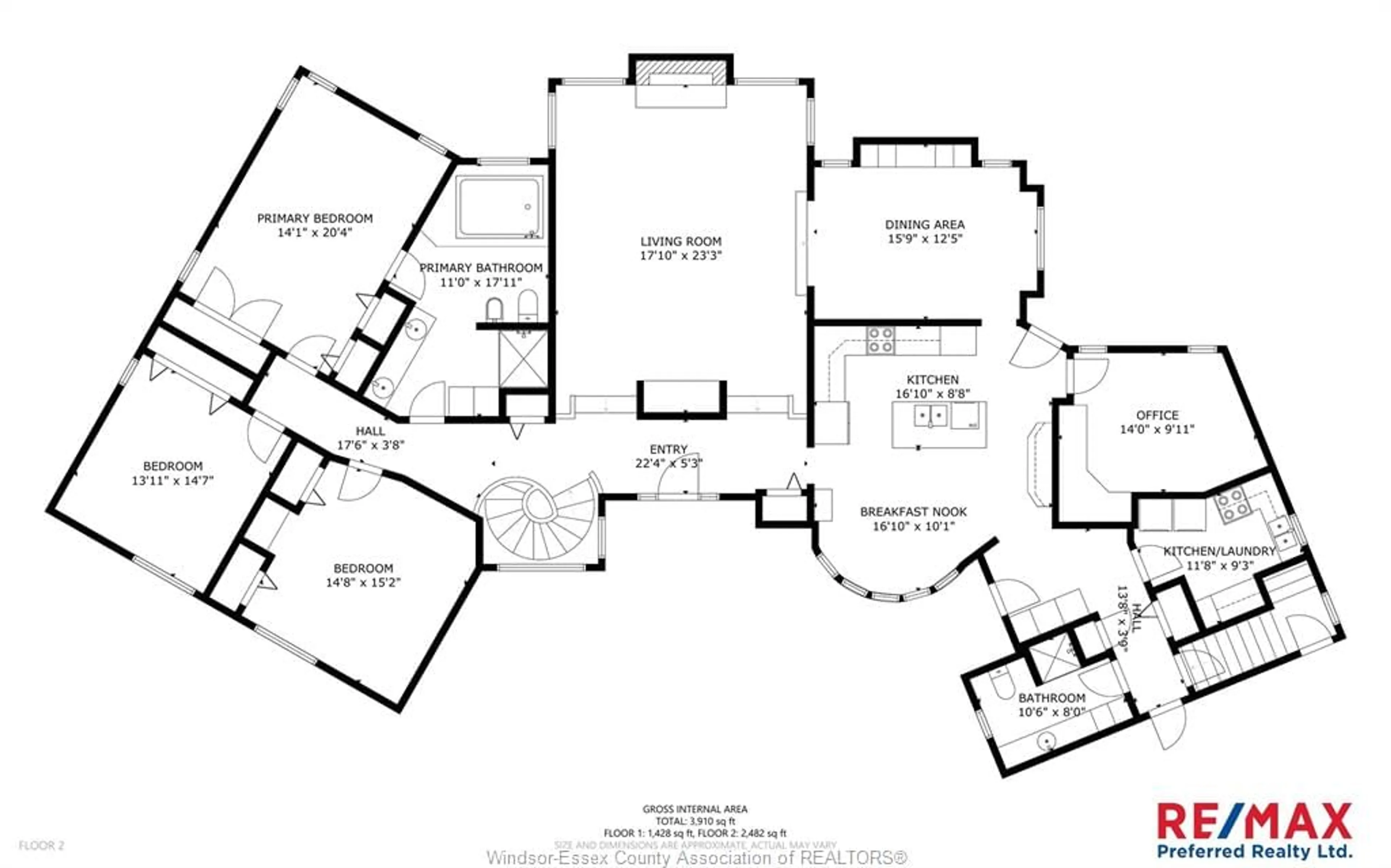 Floor plan for 409 SEACLIFF Dr, Leamington Ontario N8H 4C9