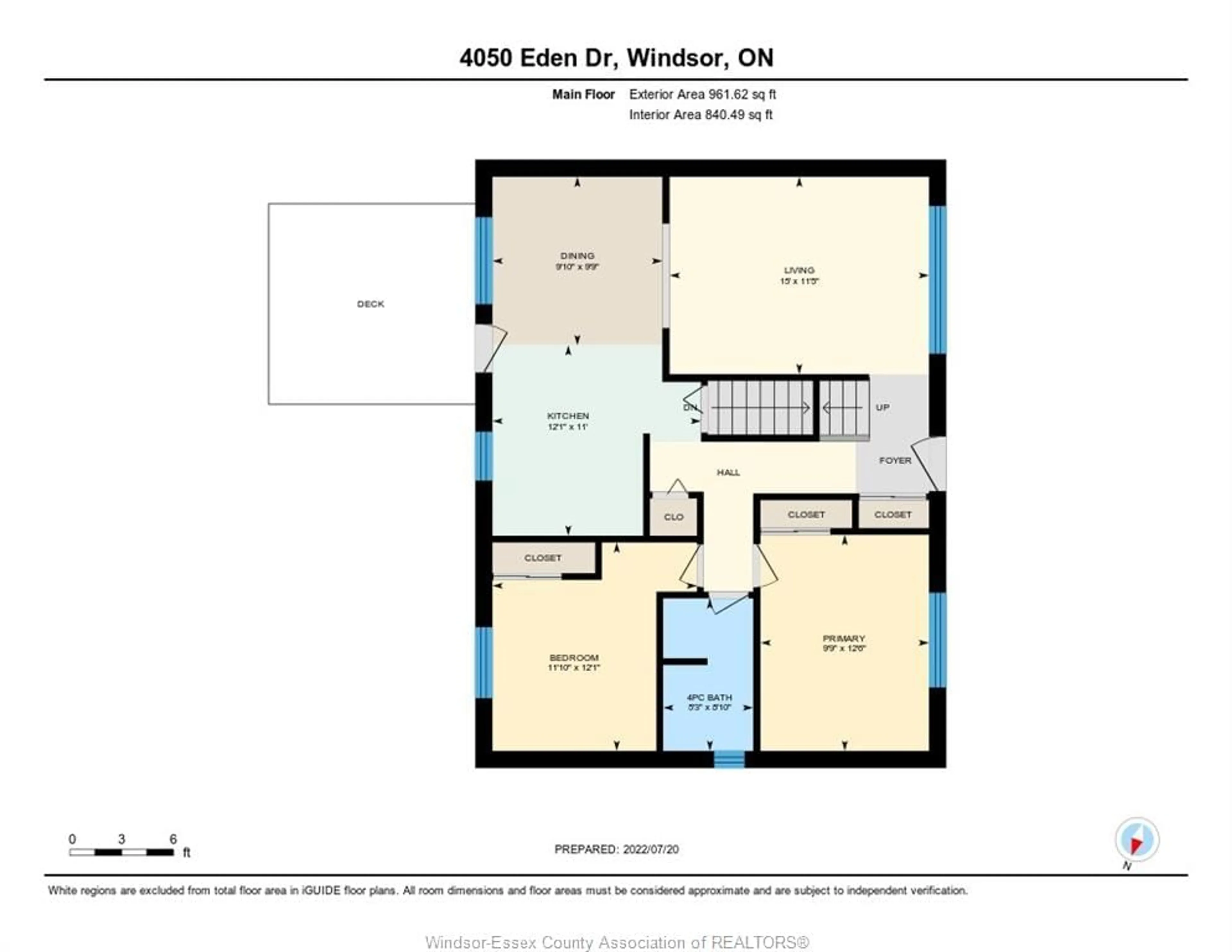 Floor plan for 4050 EDEN Dr, Windsor Ontario N9G 2E8