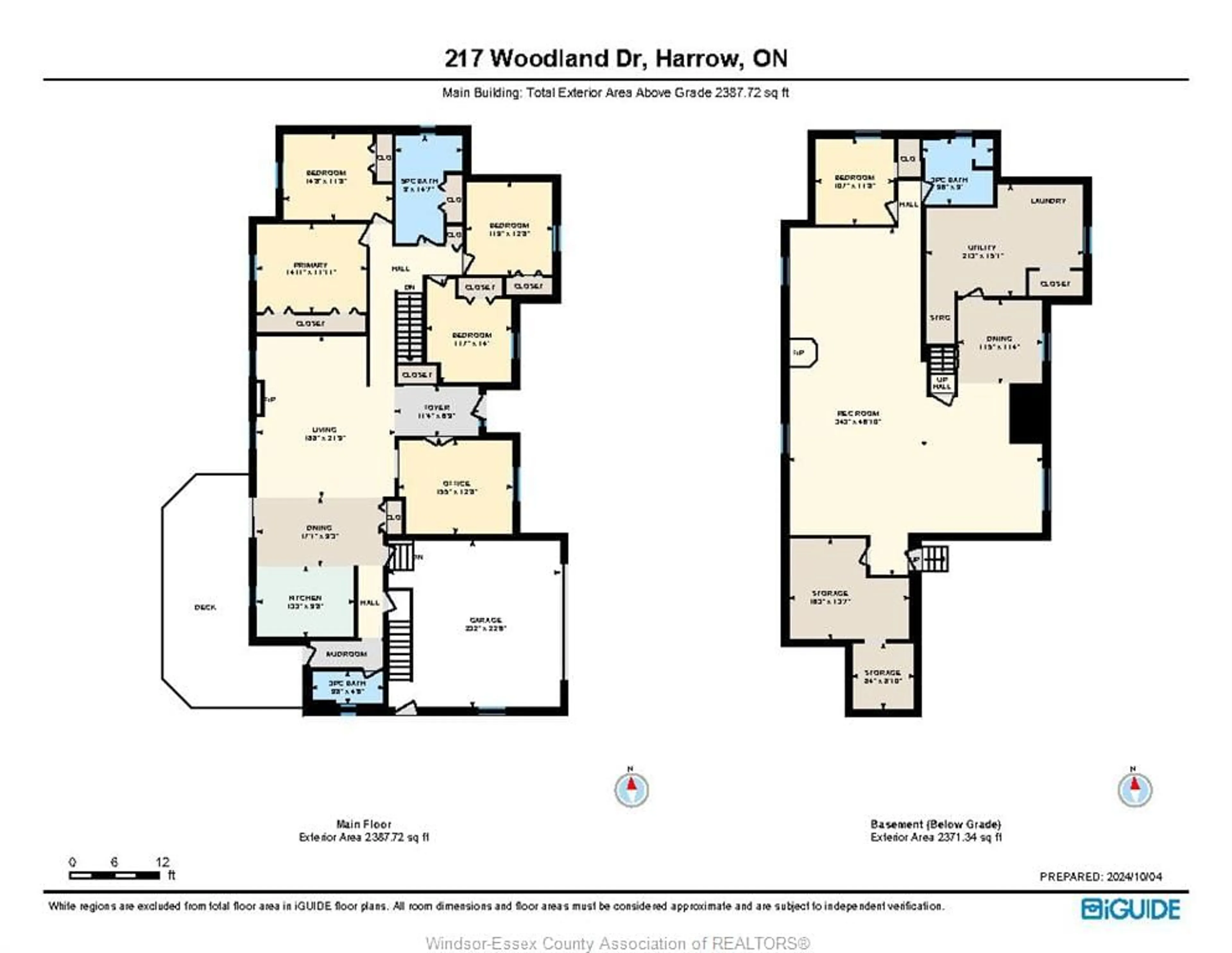 Floor plan for 217 WOODLAND Dr, Harrow Ontario N0R 1G0