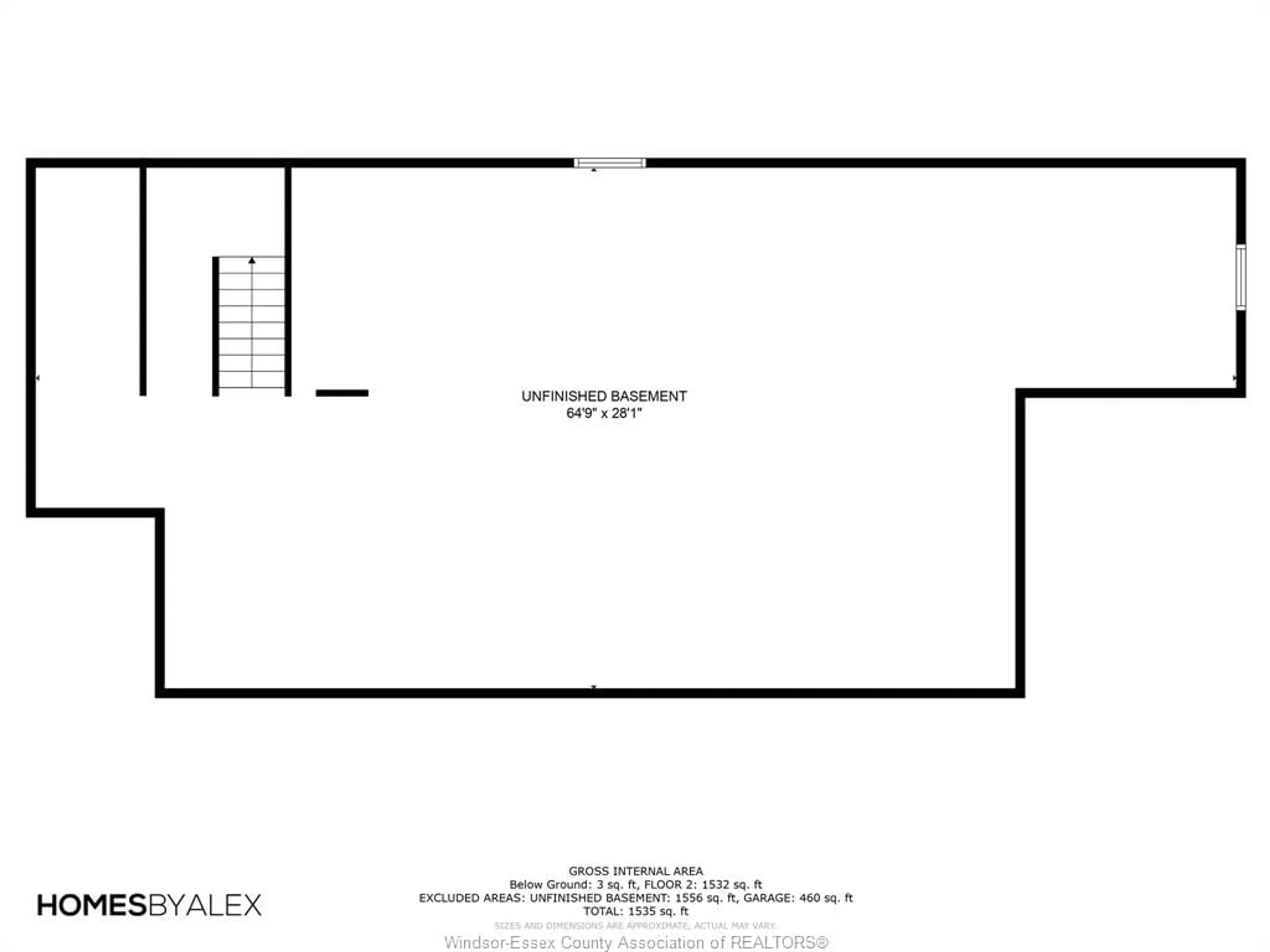 Floor plan for 542 LILY MAC Blvd, Windsor Ontario N6E 3N7