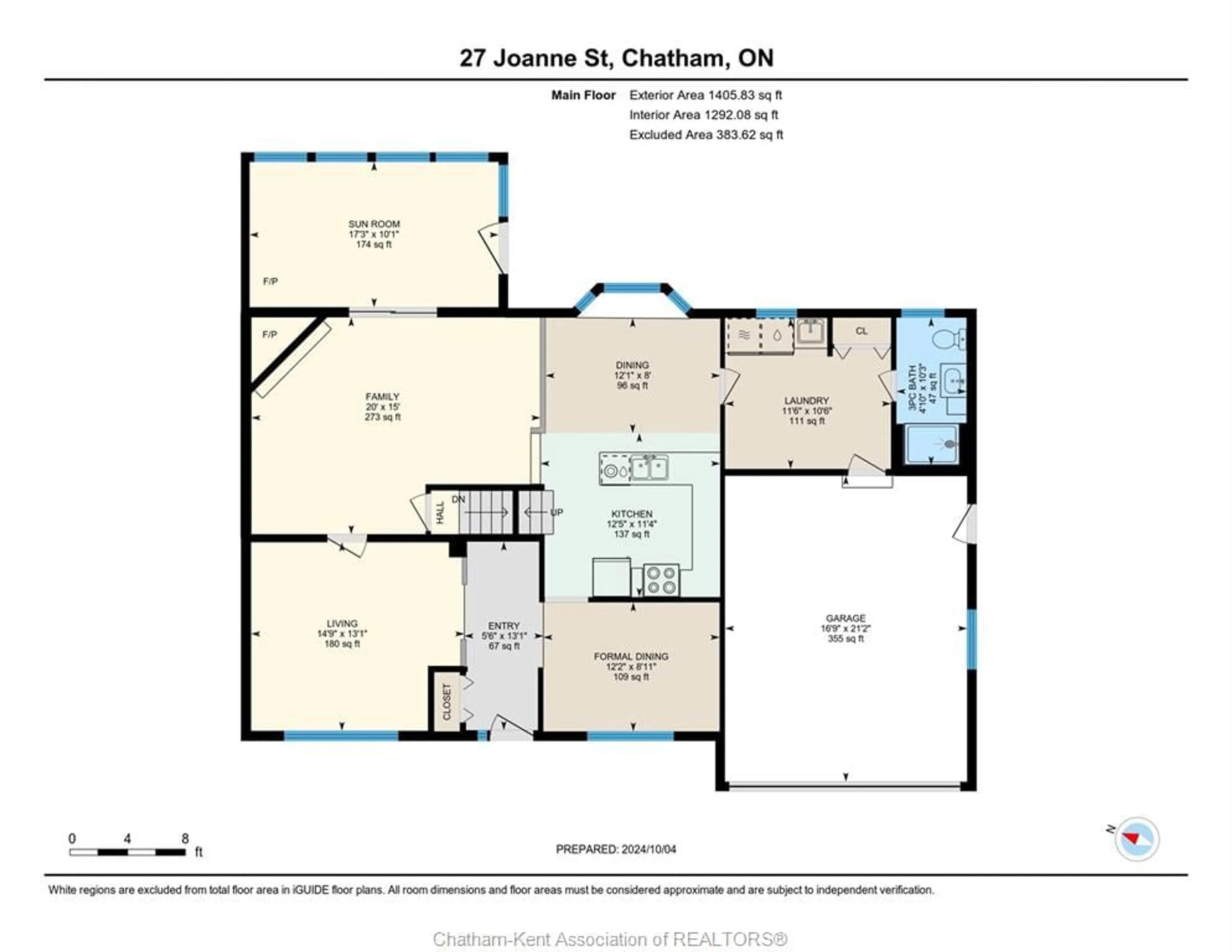 Floor plan for 27 JOANNE St, Chatham Ontario N7M 4S1