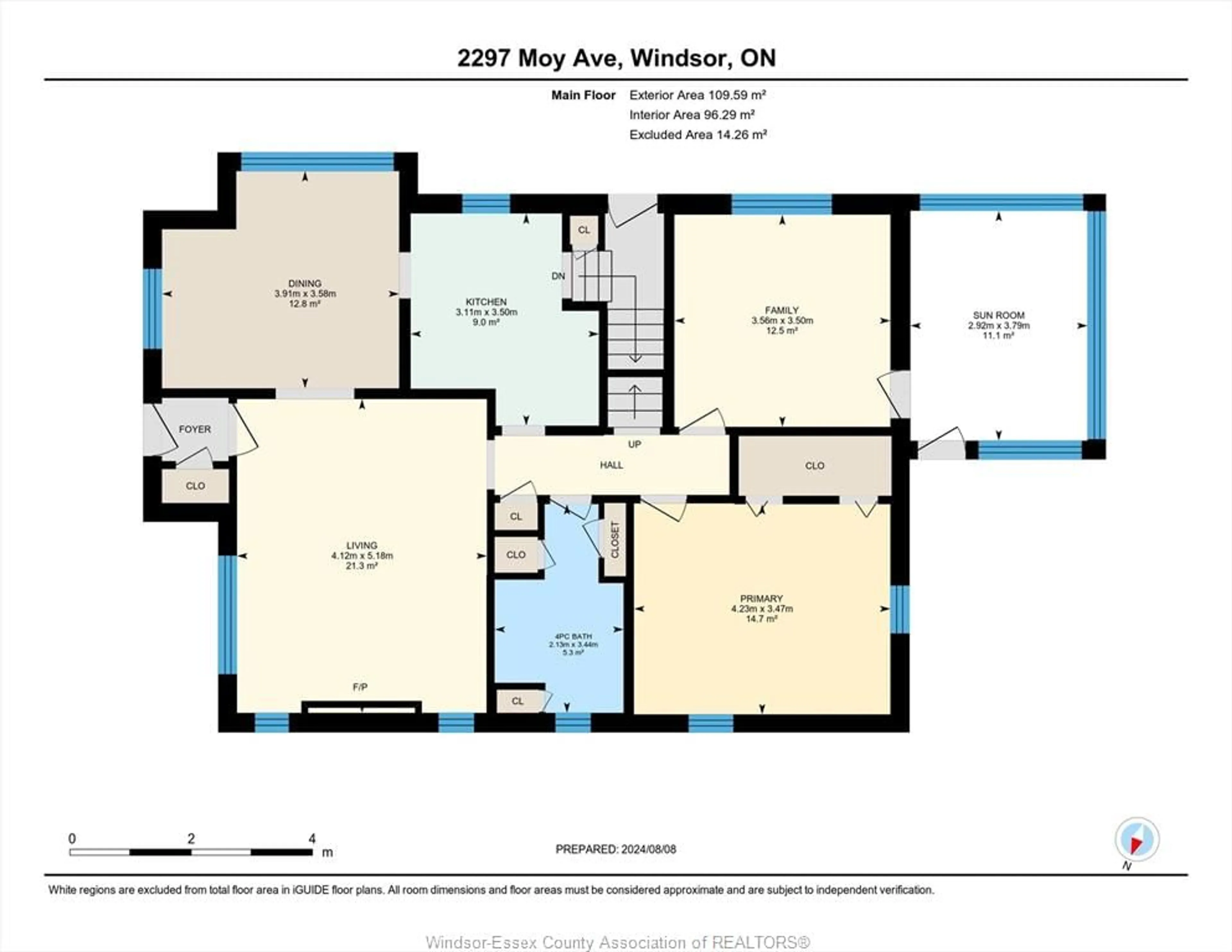 Floor plan for 2297 MOY Ave, Windsor Ontario N8W2M7