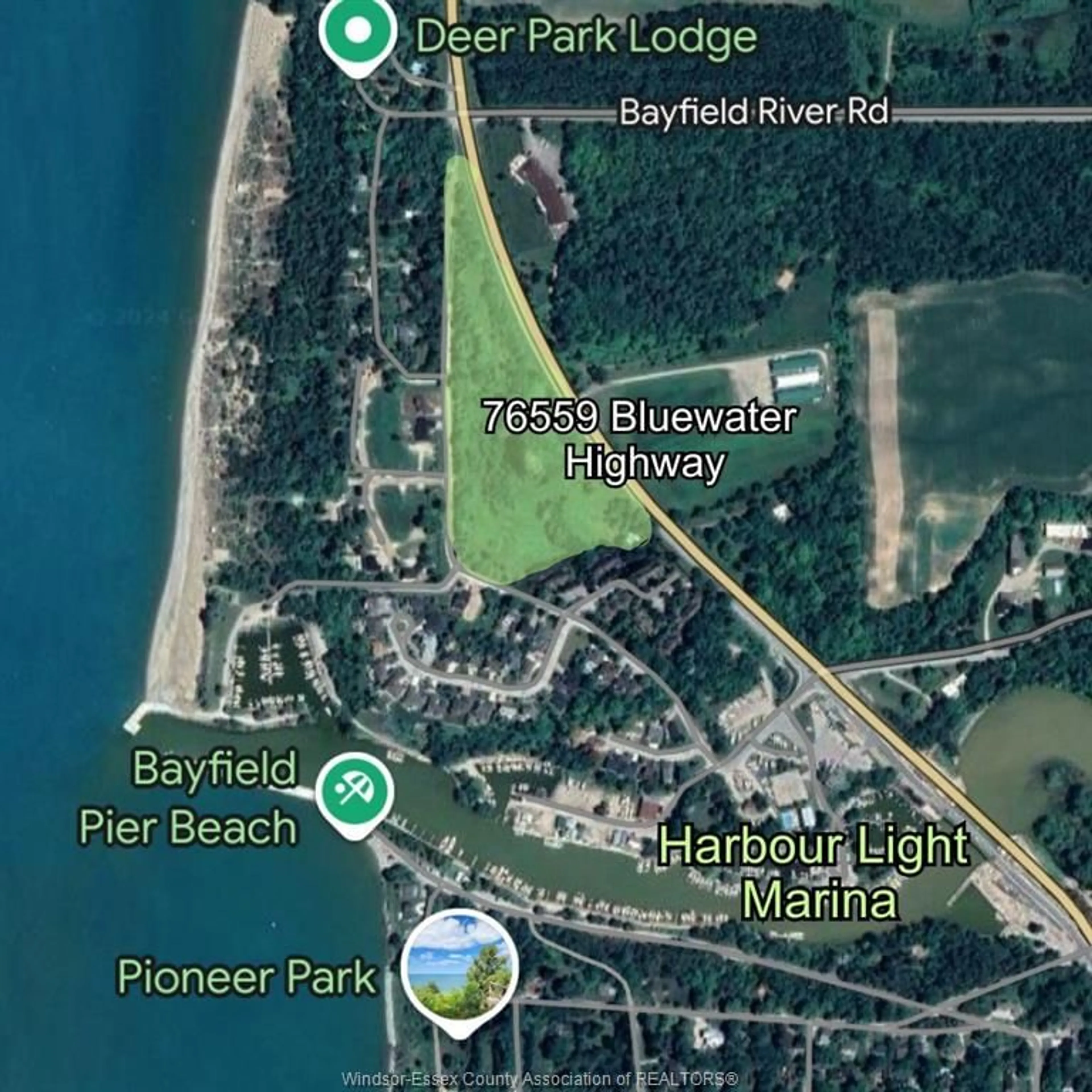 Picture of a map for 76559 BLUEWATER Hwy, Bayfield Ontario N0M 1G0