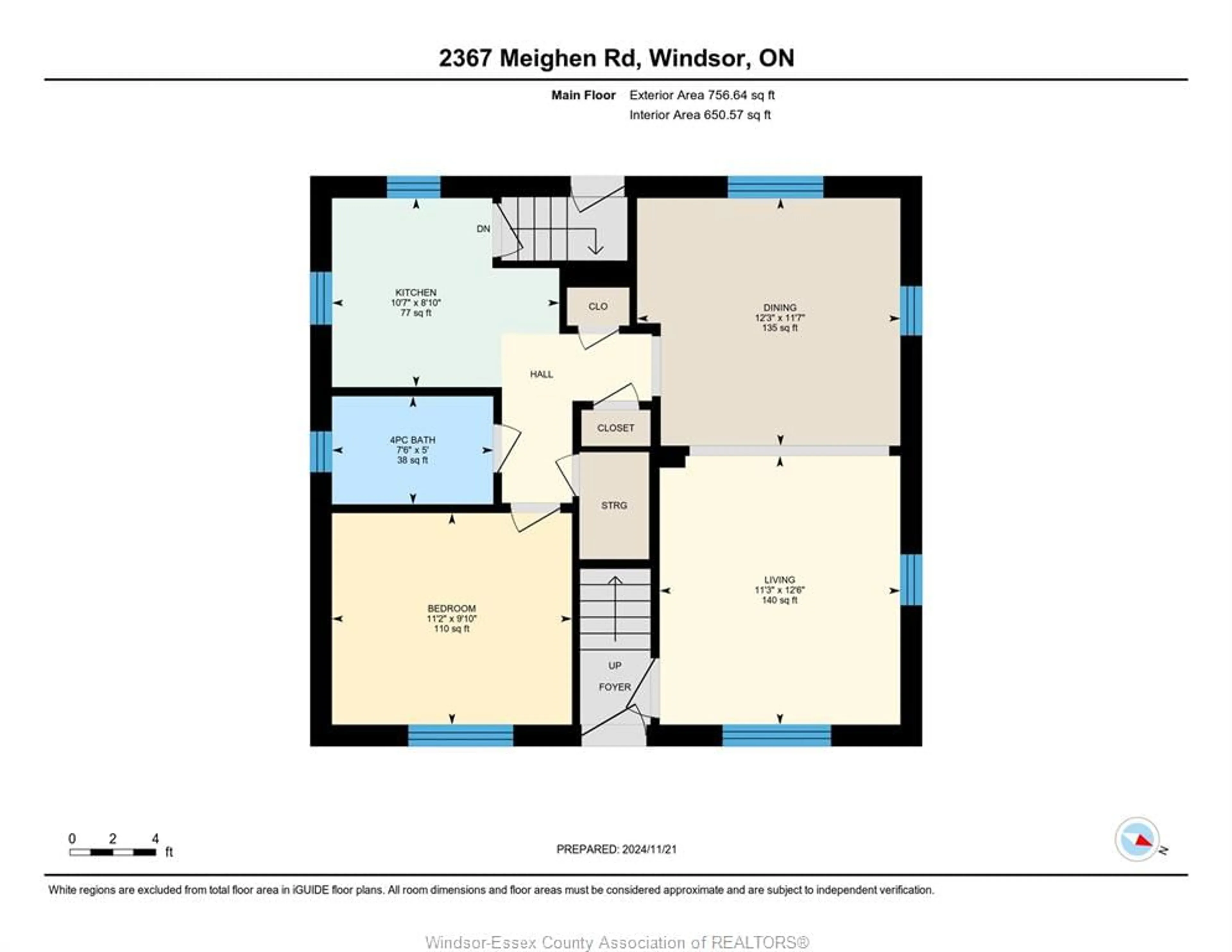 Floor plan for 2367 MEIGHEN Rd, Windsor Ontario N8W 4B8