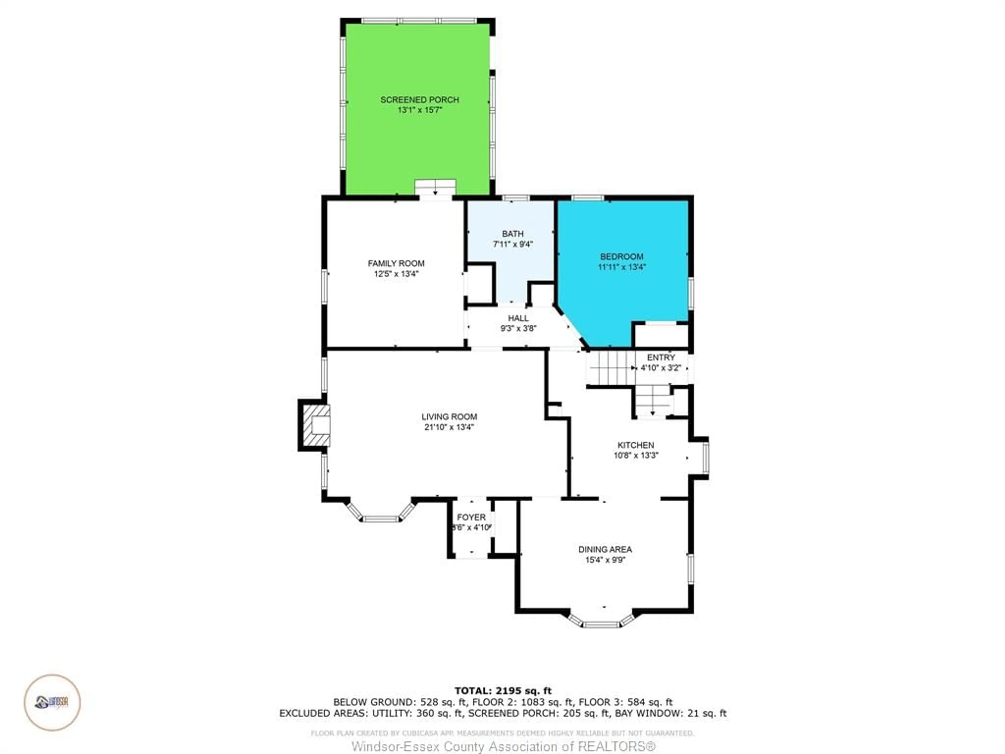 Floor plan for 2245 PARKWOOD, Windsor Ontario N8W 2K1