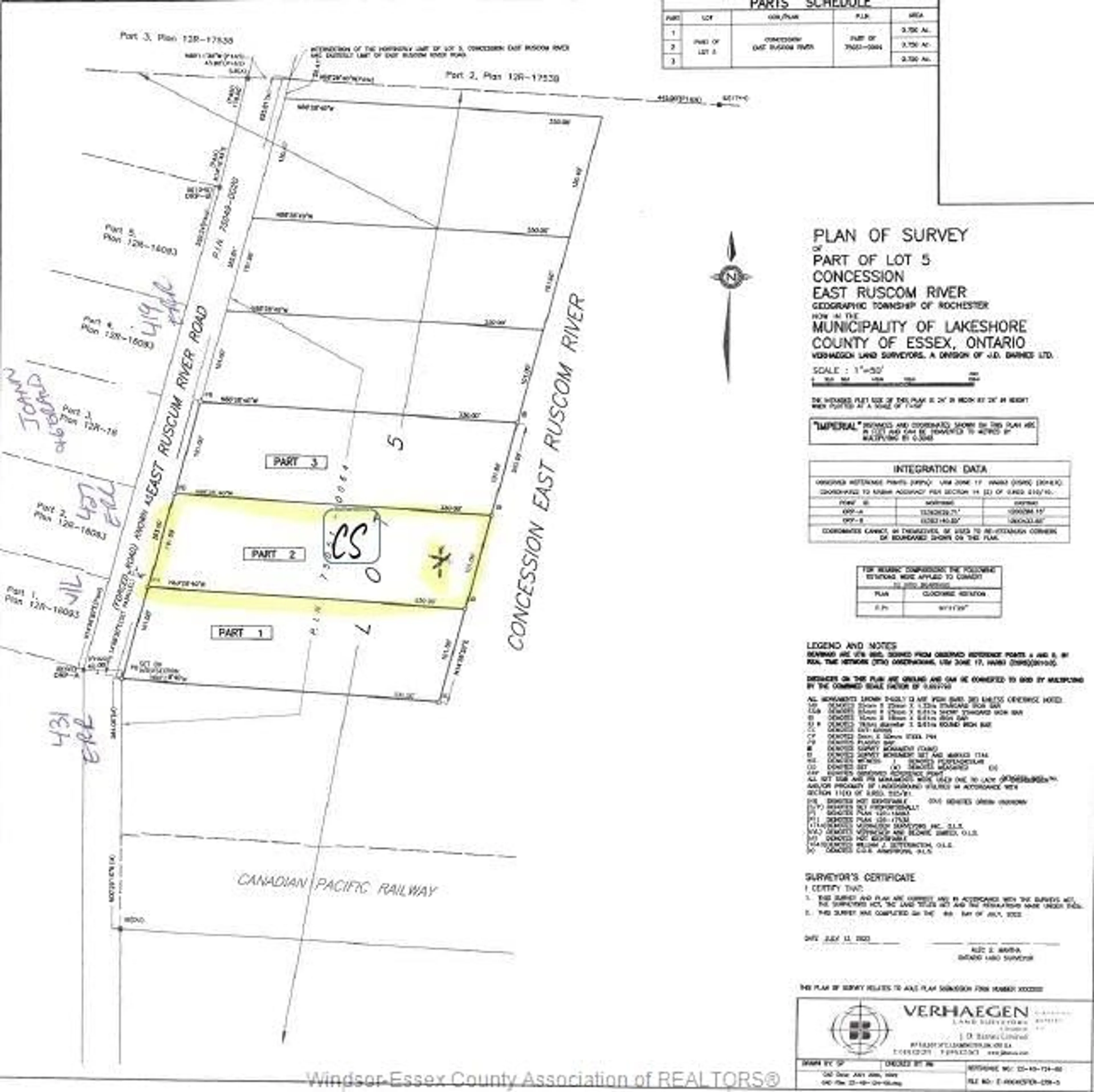 Floor plan for V/L EAST RUSCOM RIVER #MIDDLE, Lakeshore Ontario N0R 1S0