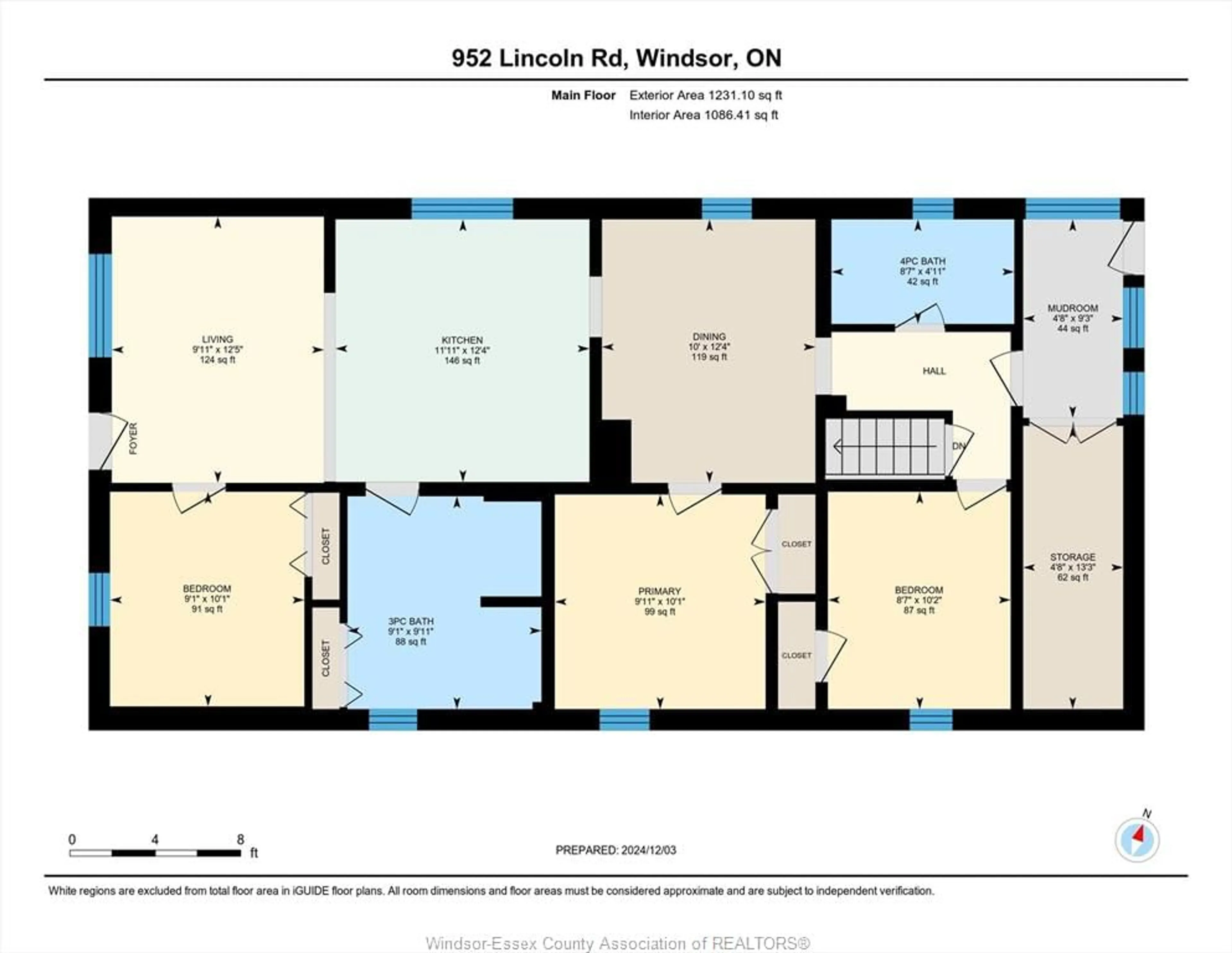 Floor plan for 952 LINCOLN Rd, Windsor Ontario N8Y 2H2