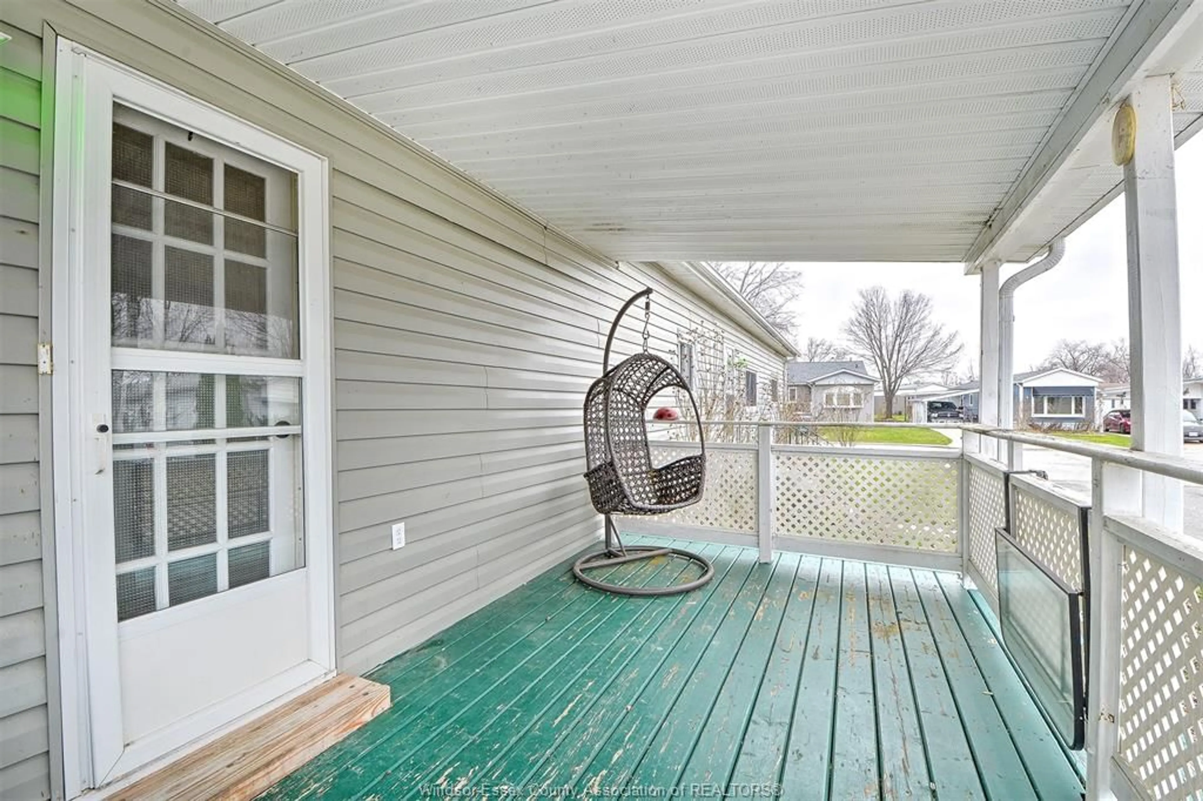 Patio, the fenced backyard for 1 Ash Crt, McGregor Ontario N0R 1J0