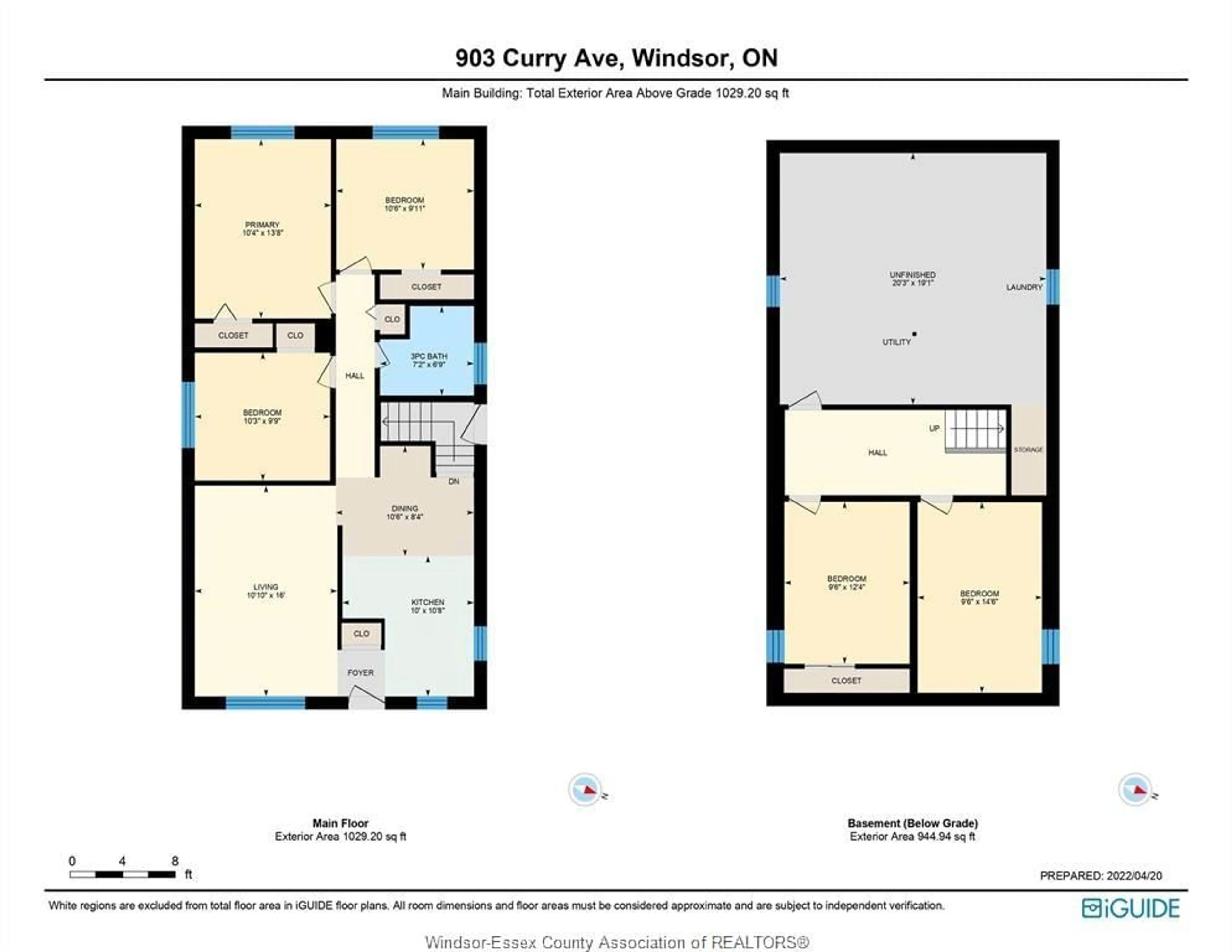 Floor plan for 903 Curry Avenue, Windsor Ontario N9B 2C3