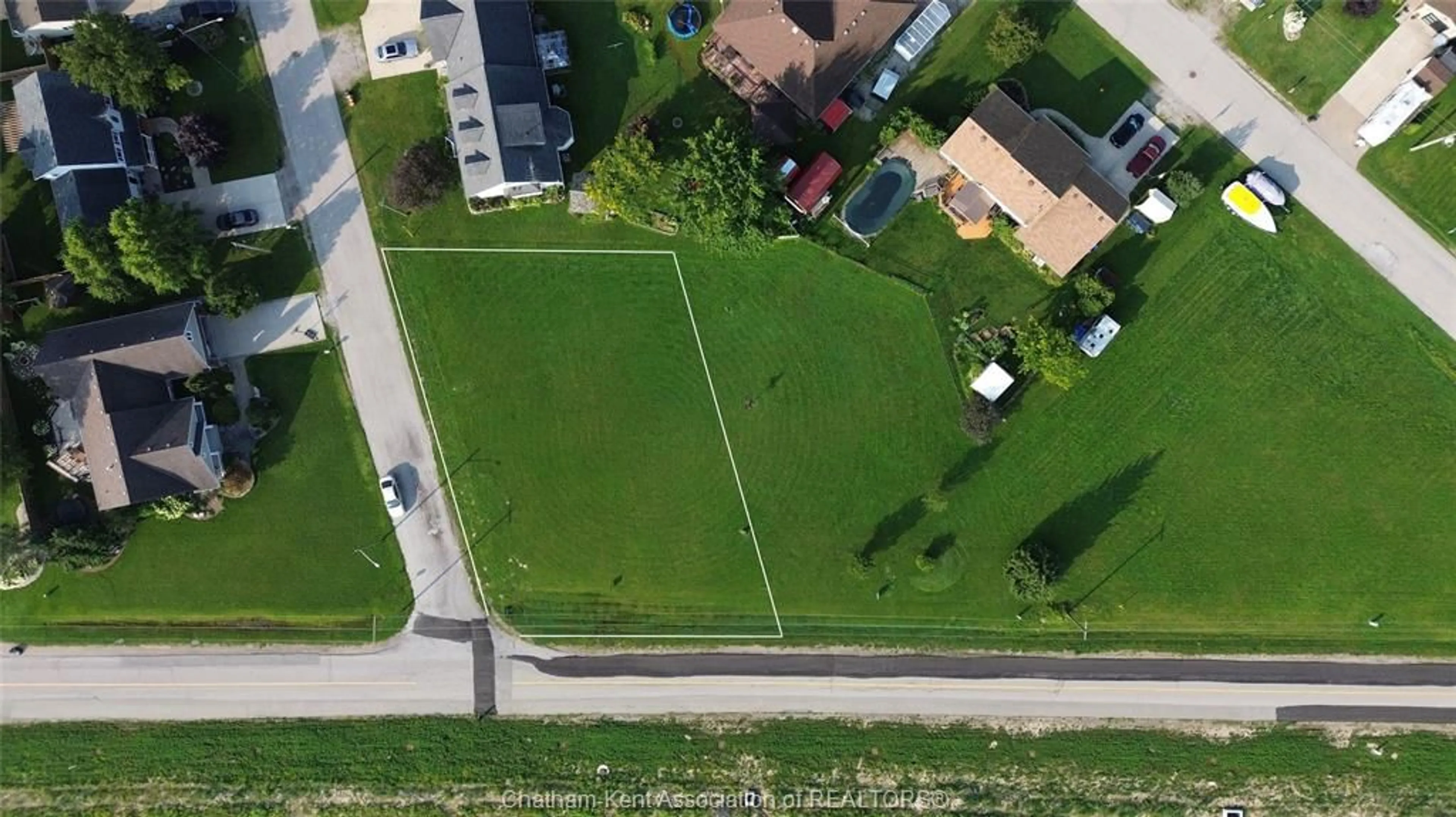 A pic from outside/outdoor area/front of a property/back of a property/a pic from drone, street for LT 115-116 Old River Rd, Port Lambton Ontario N0P 2B0