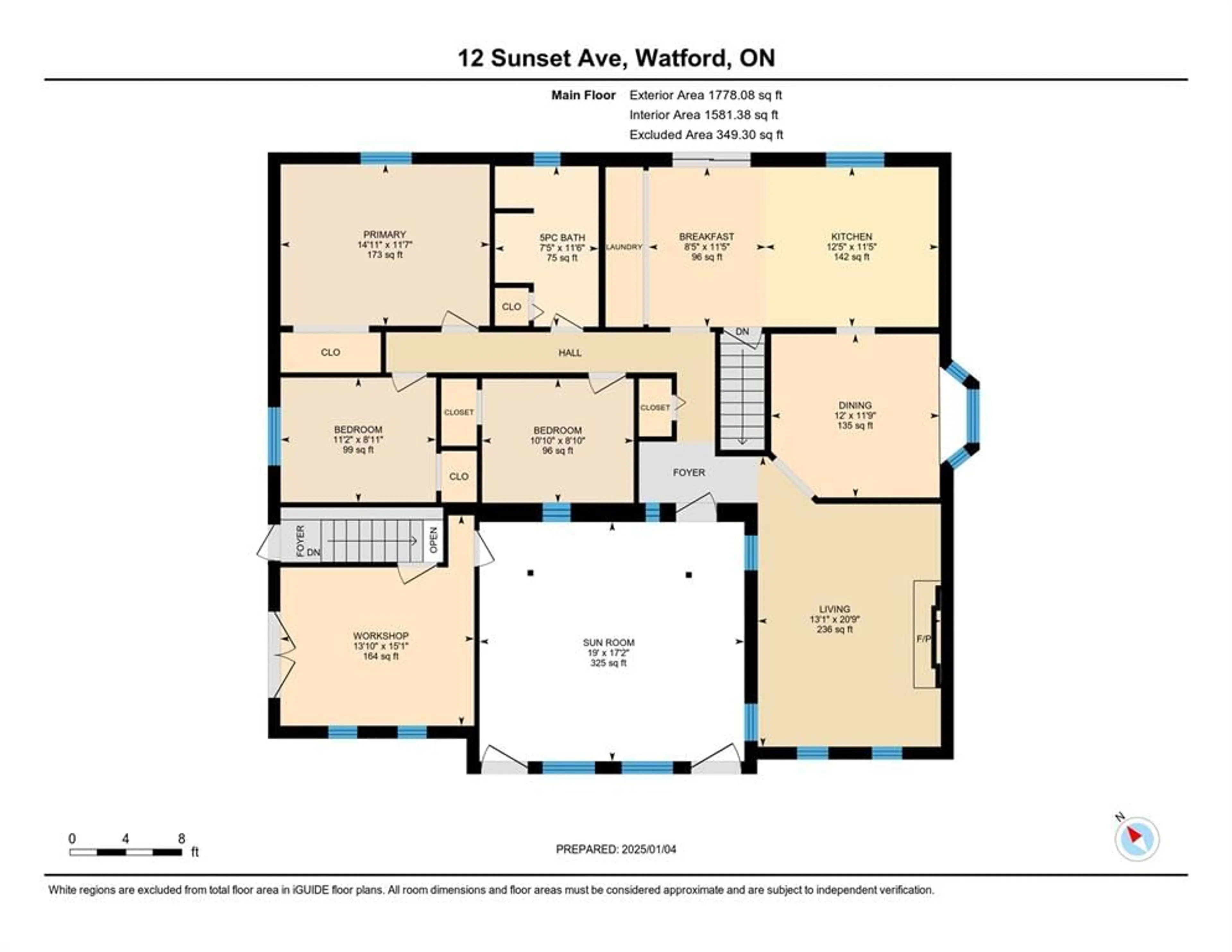 Floor plan for 12 SUNSET Ave, Warwick-Watford Ontario N0M1S0