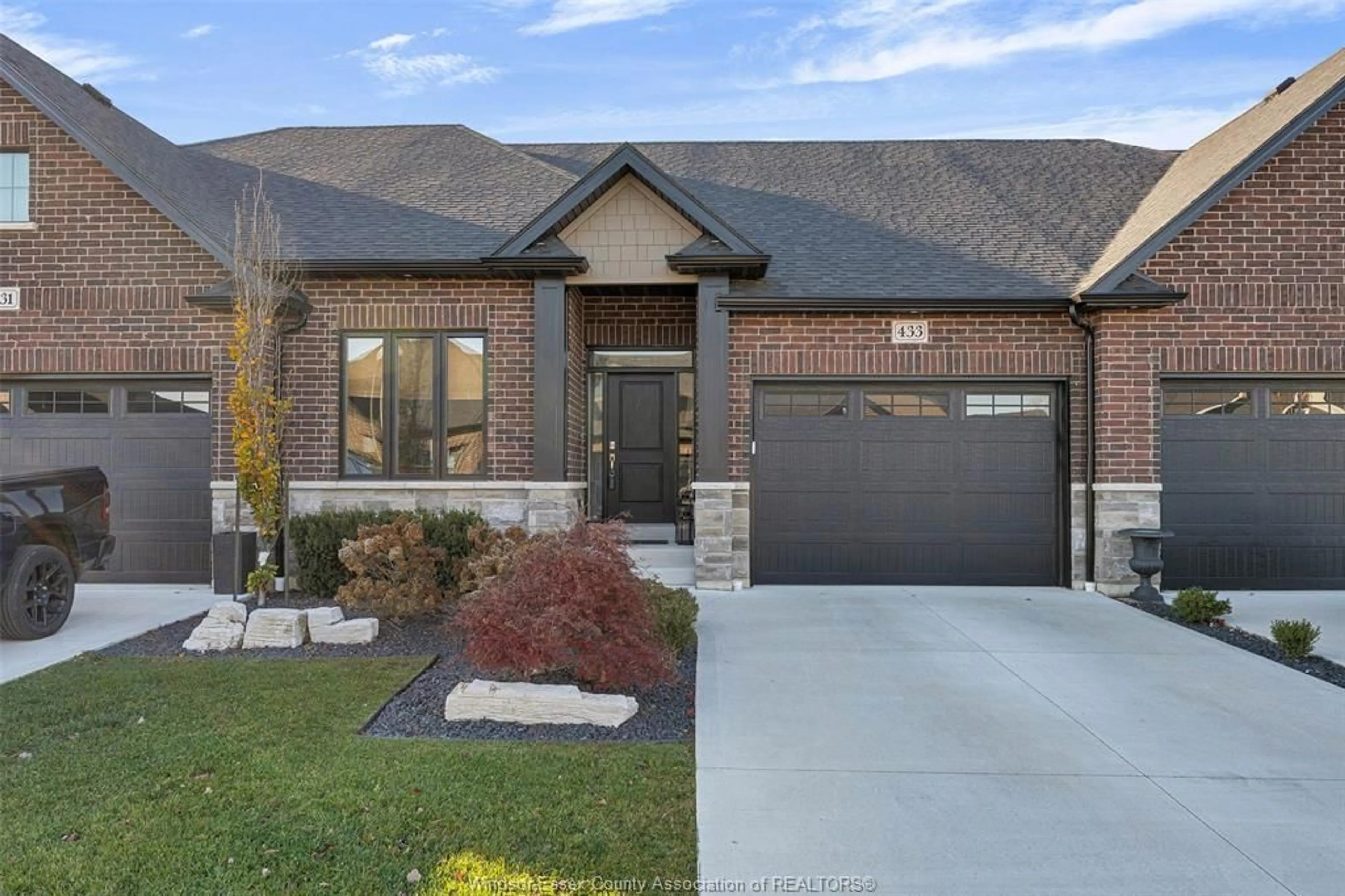 Home with brick exterior material, street for 433 BRUNMAR Cres, Lakeshore Ontario N0R 1A0