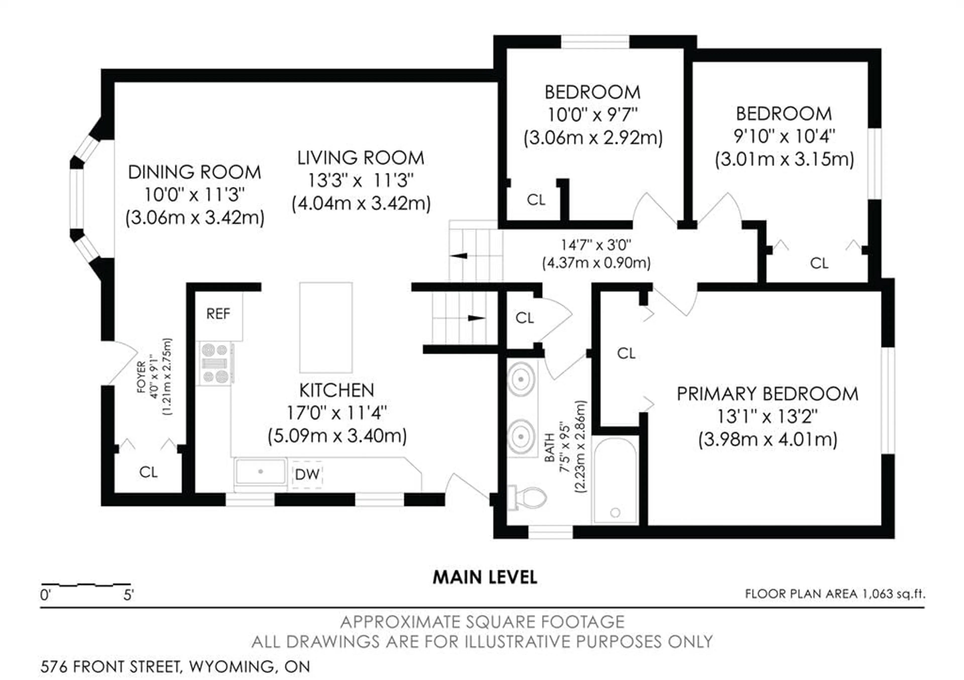 Floor plan for 576 FRONT St, Plympton-Wyoming Ontario N0N 1T0