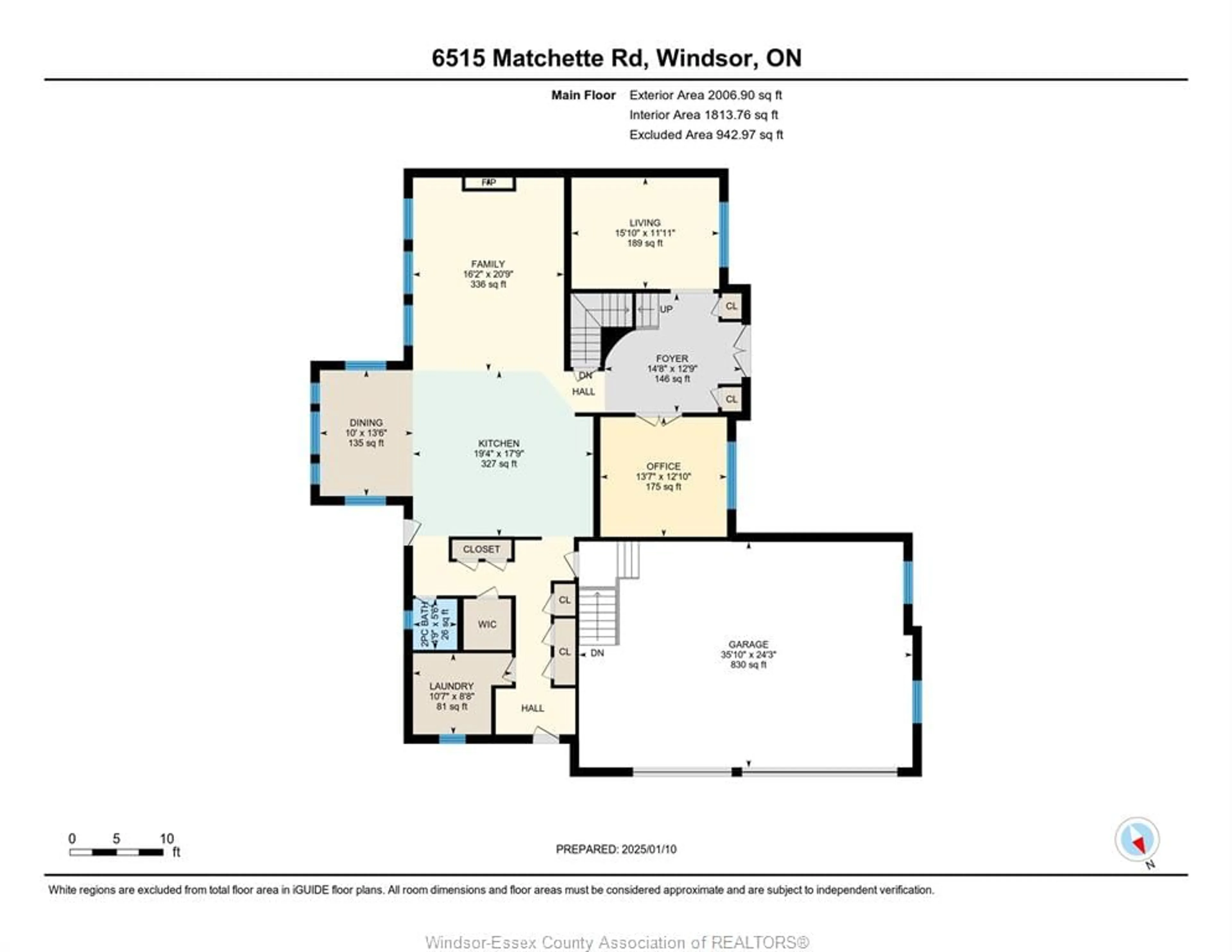 Floor plan for 6515 MATCHETTE Rd, LaSalle Ontario N9J 2J9