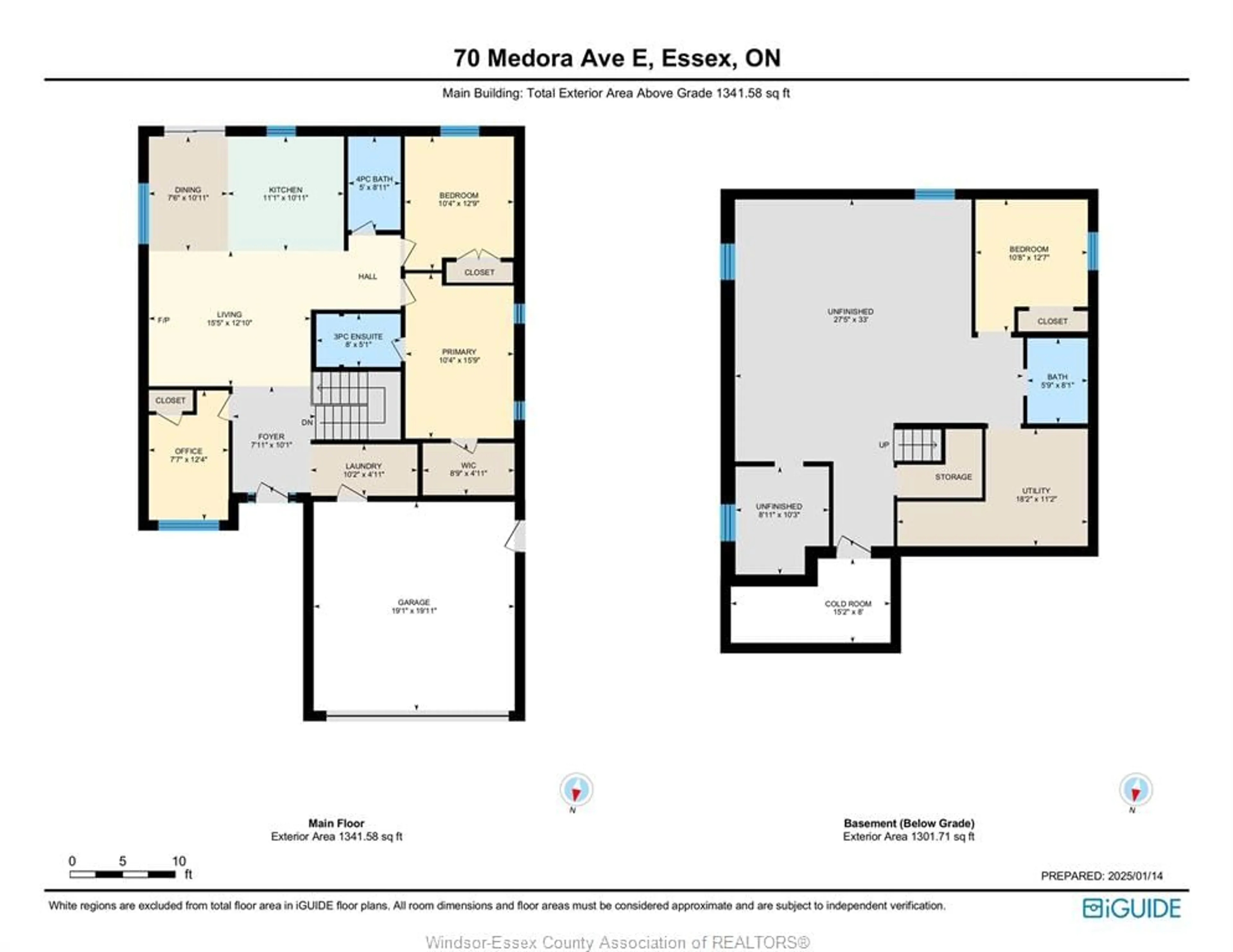 Floor plan for 70 MEDORA Ave, Essex Ontario N8M 2X9