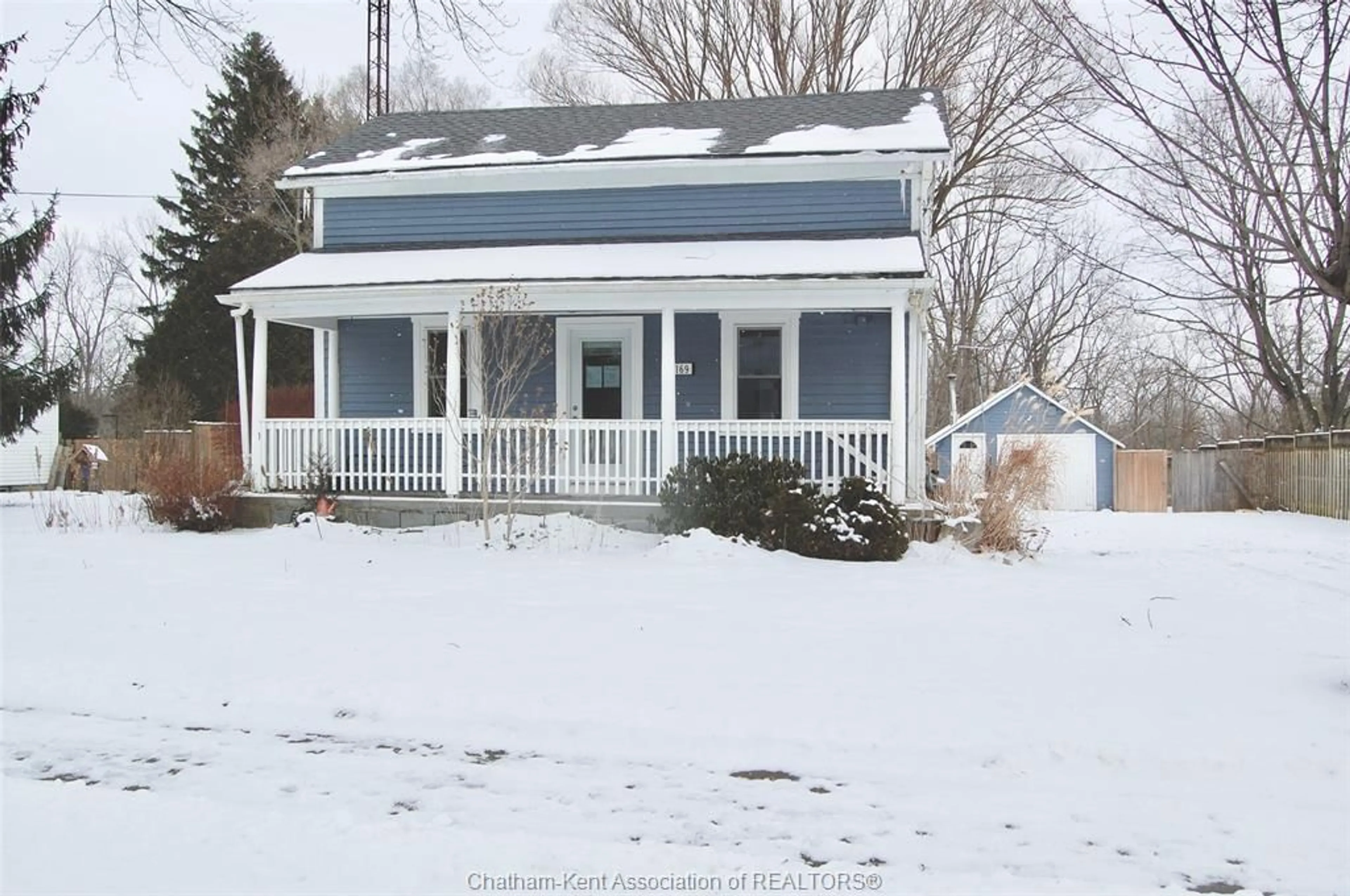 A pic from outside/outdoor area/front of a property/back of a property/a pic from drone, street for 169 Furnival Rd, Rodney Ontario N0L 2C0