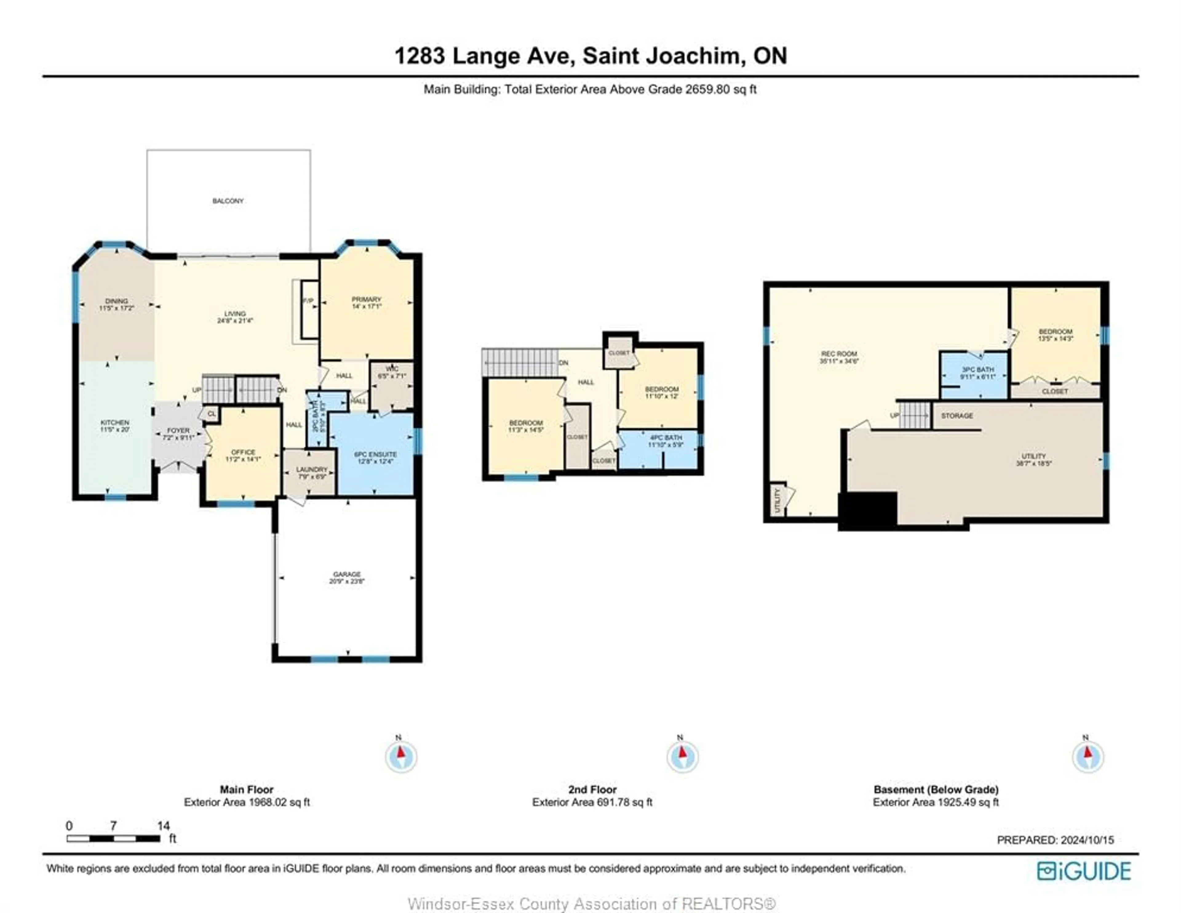 Floor plan for 1283 LANGE, Lakeshore Ontario N0R 1S0