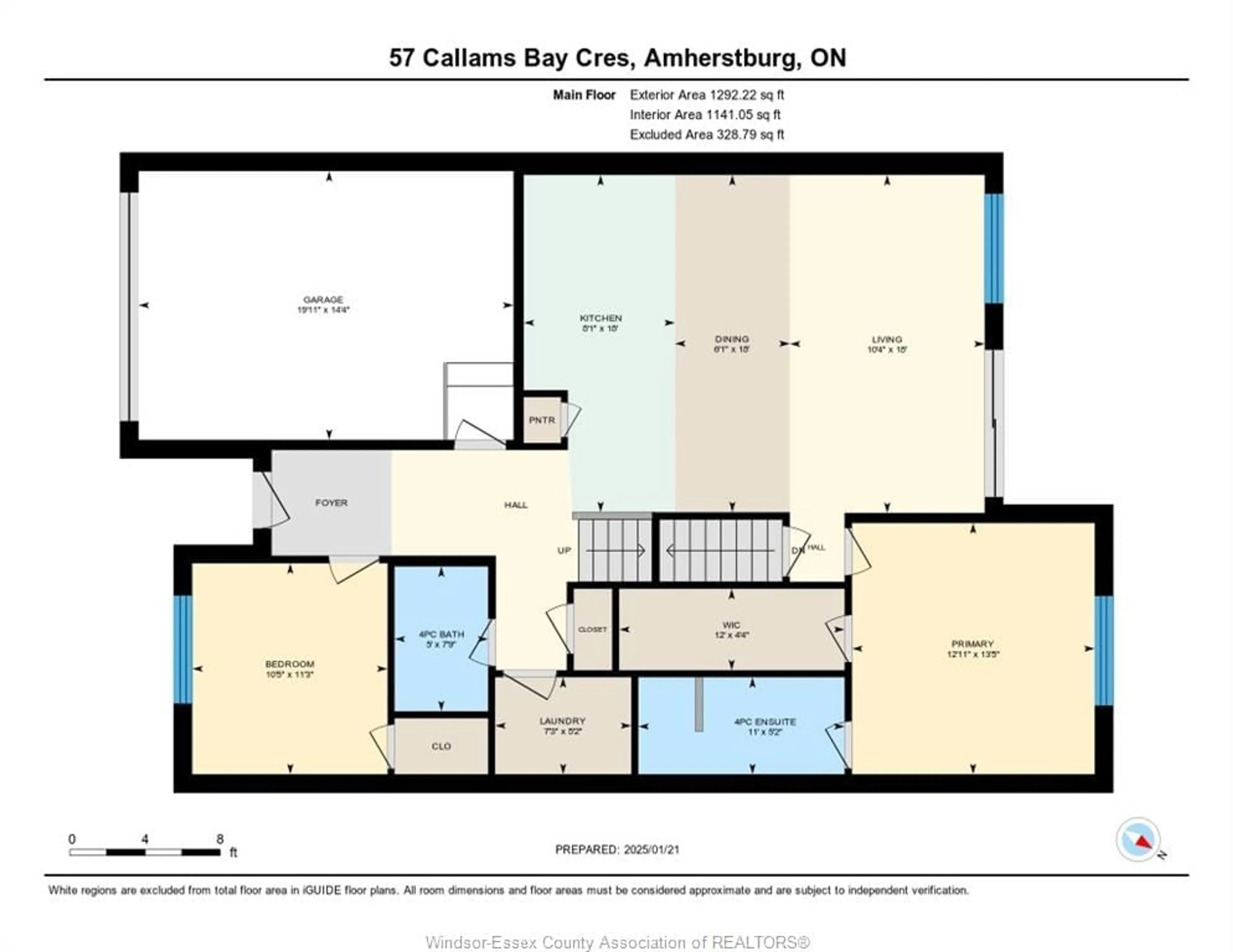 Floor plan for 57 Callams Bay Cres, Amherstburg Ontario N9V 0G9