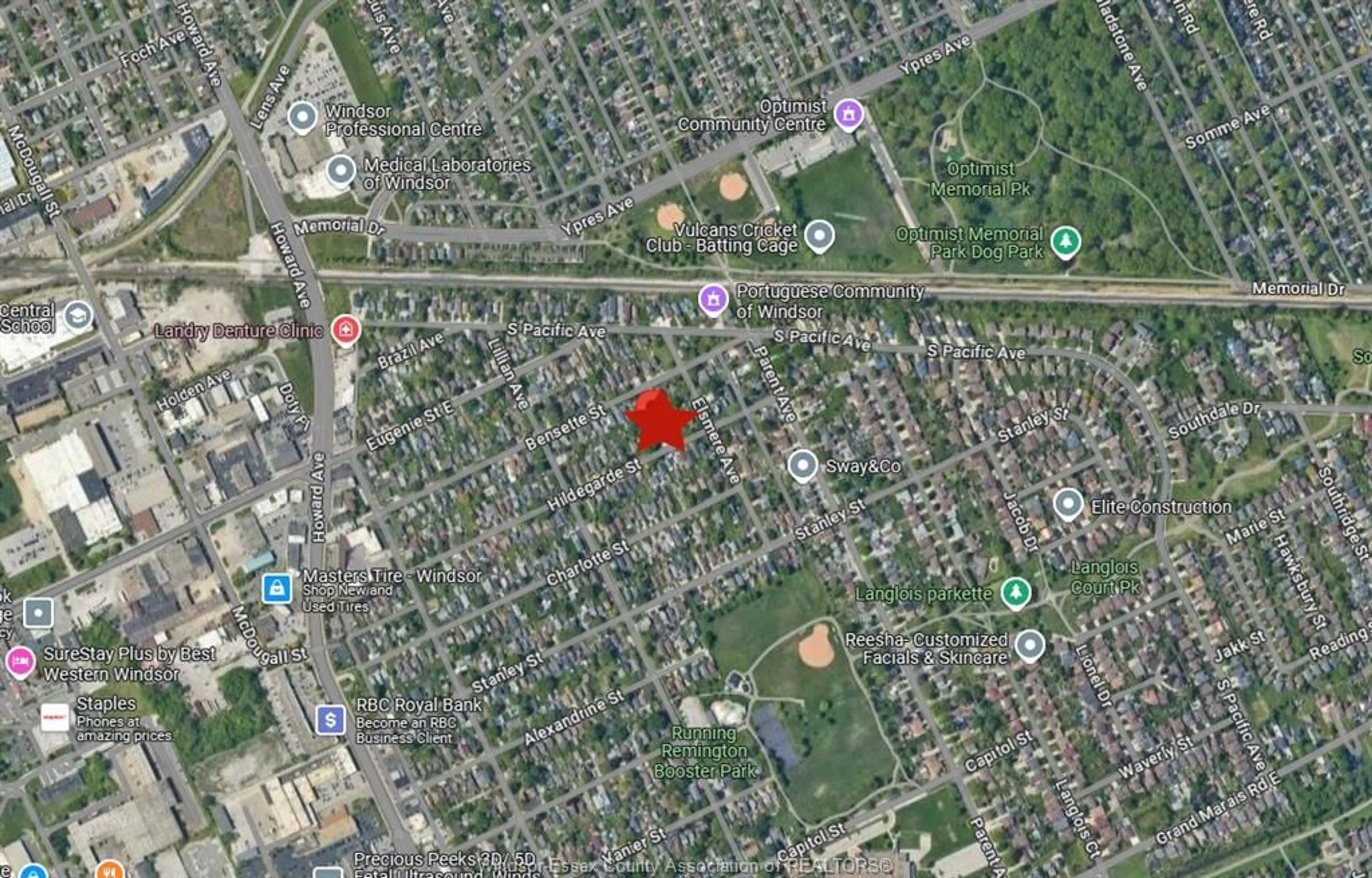 Picture of a map for 772 HILDEGARDE St, Windsor Ontario N8X 2Z8