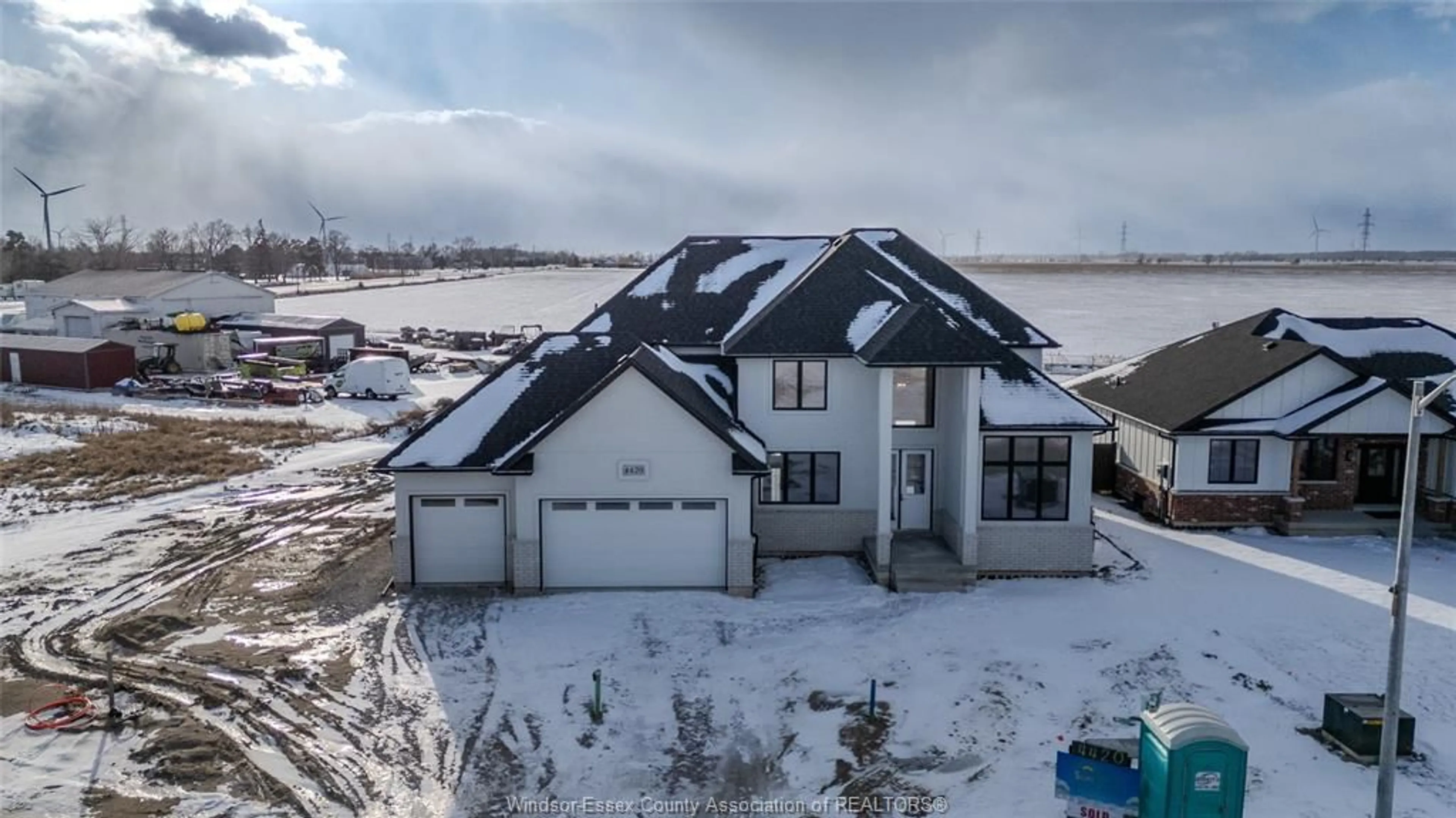 A pic from outside/outdoor area/front of a property/back of a property/a pic from drone, water/lake/river/ocean view for 4420 BELMONT, Comber Ontario N0R 1A0