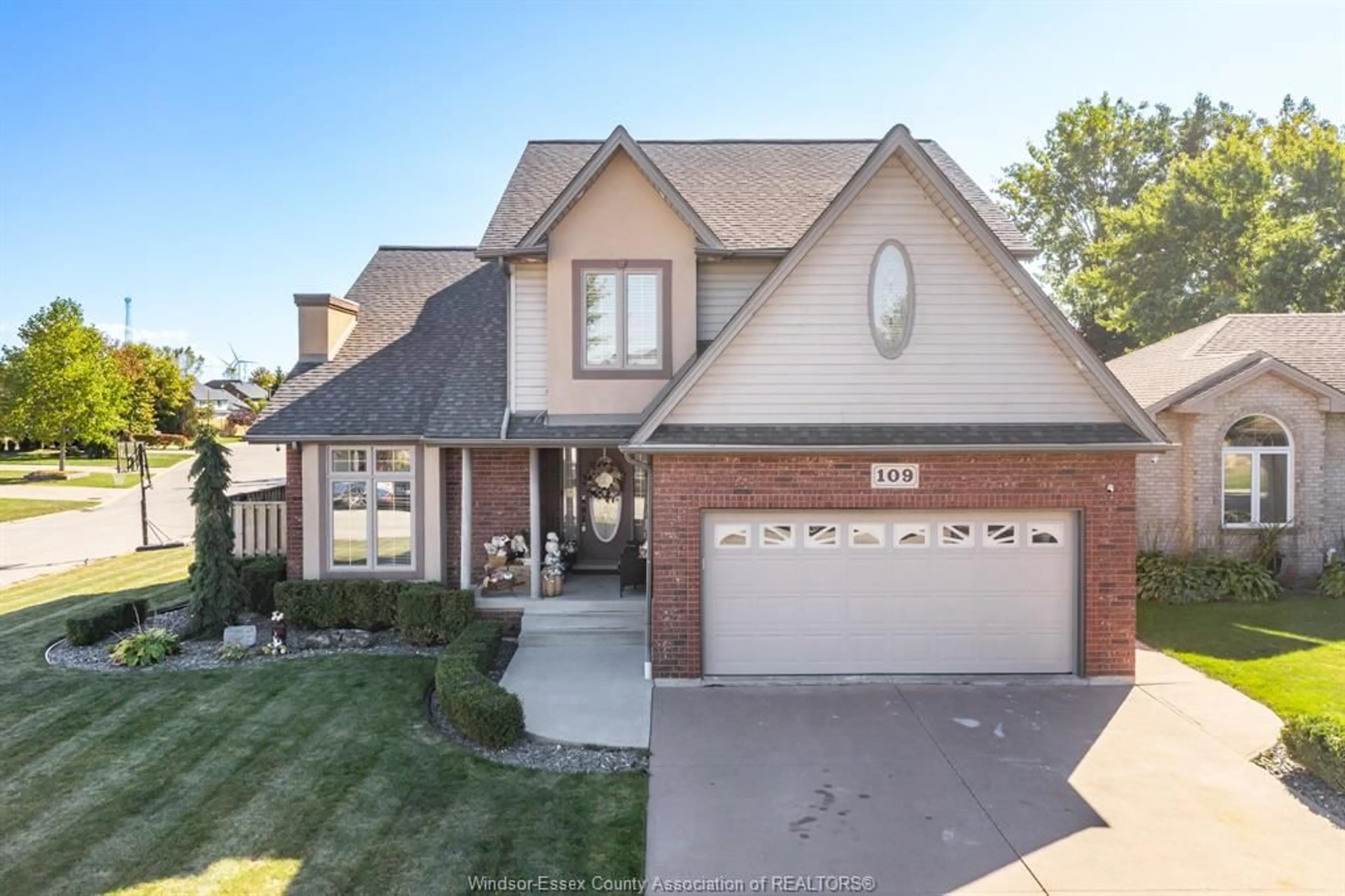 Home with brick exterior material, street for 109 MOUSSEAU CRES, Lakeshore Ontario N0R 1A0