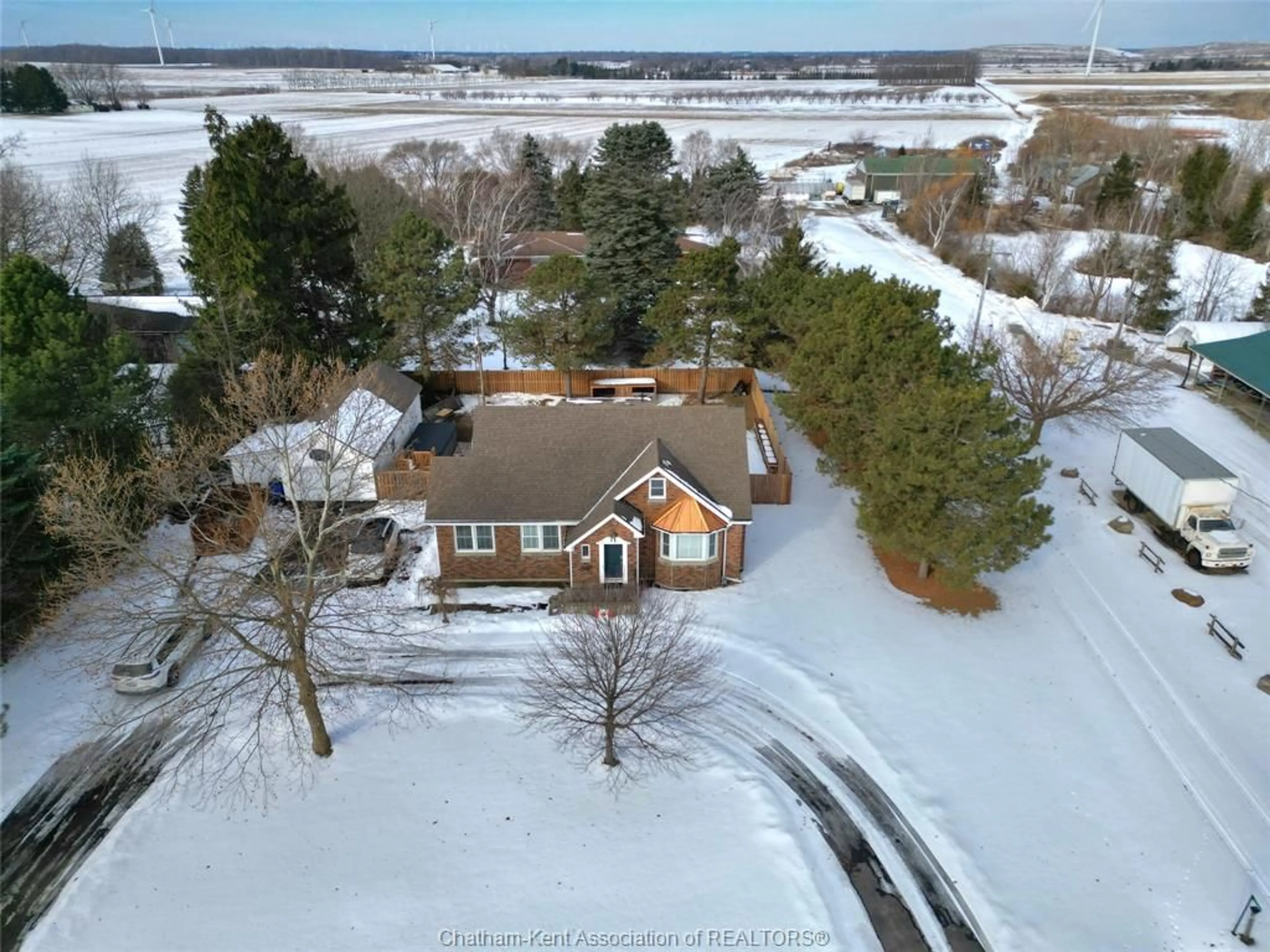 A pic from outside/outdoor area/front of a property/back of a property/a pic from drone, water/lake/river/ocean view for 8669 Talbot Trail, Cedar Springs Ontario N0P 1E0