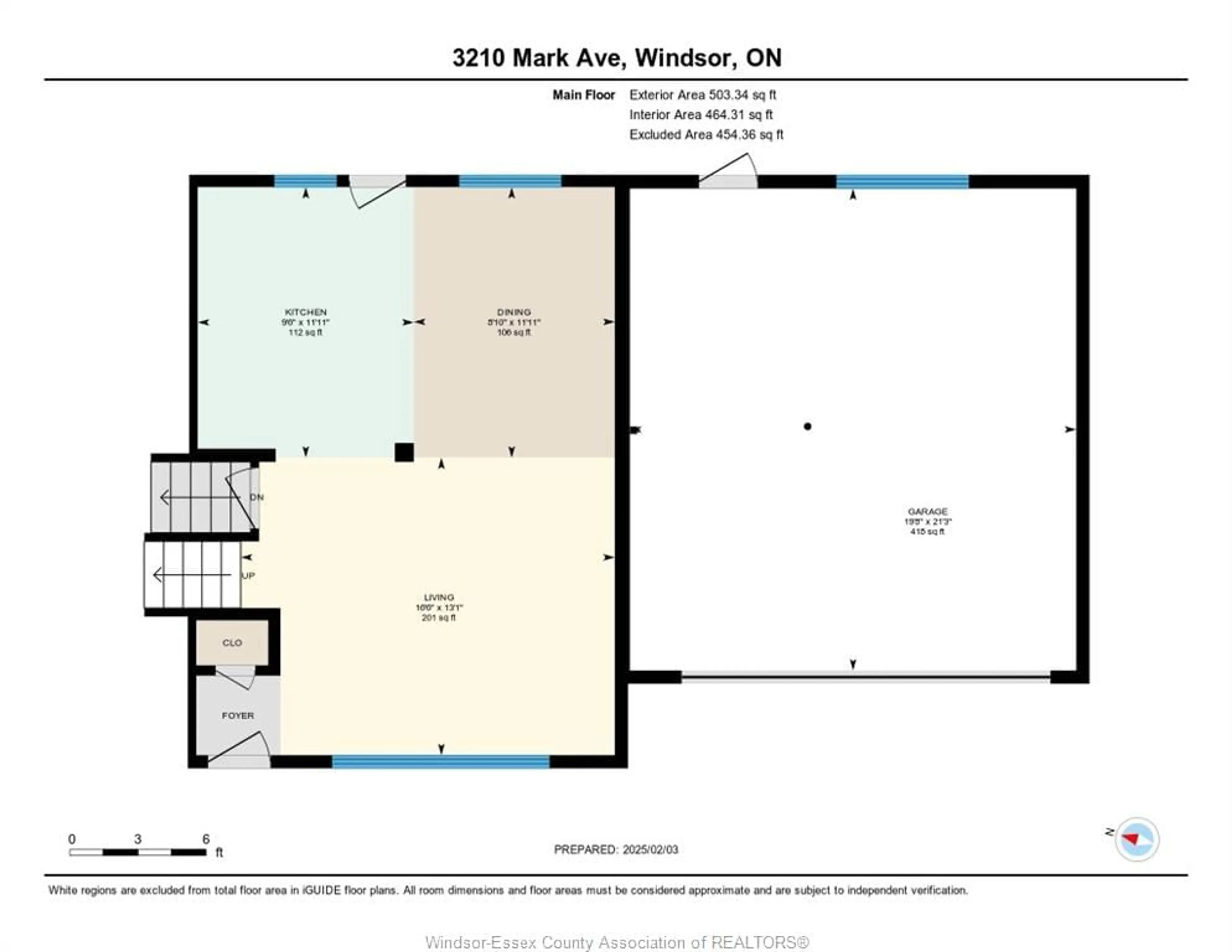 Floor plan for 3210 MARK Ave, Windsor Ontario N9E 2X1