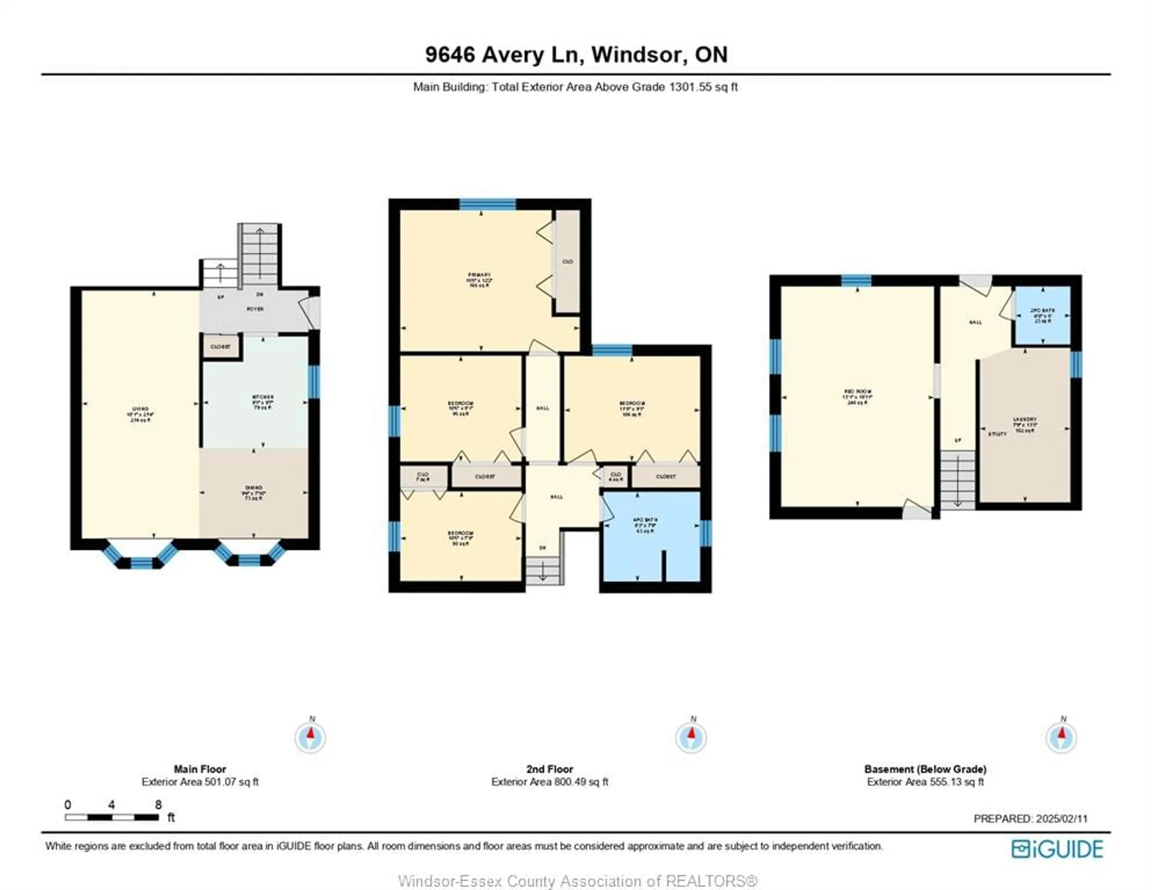 Floor plan for 9646 Avery Lane, Windsor Ontario N8R 2A2