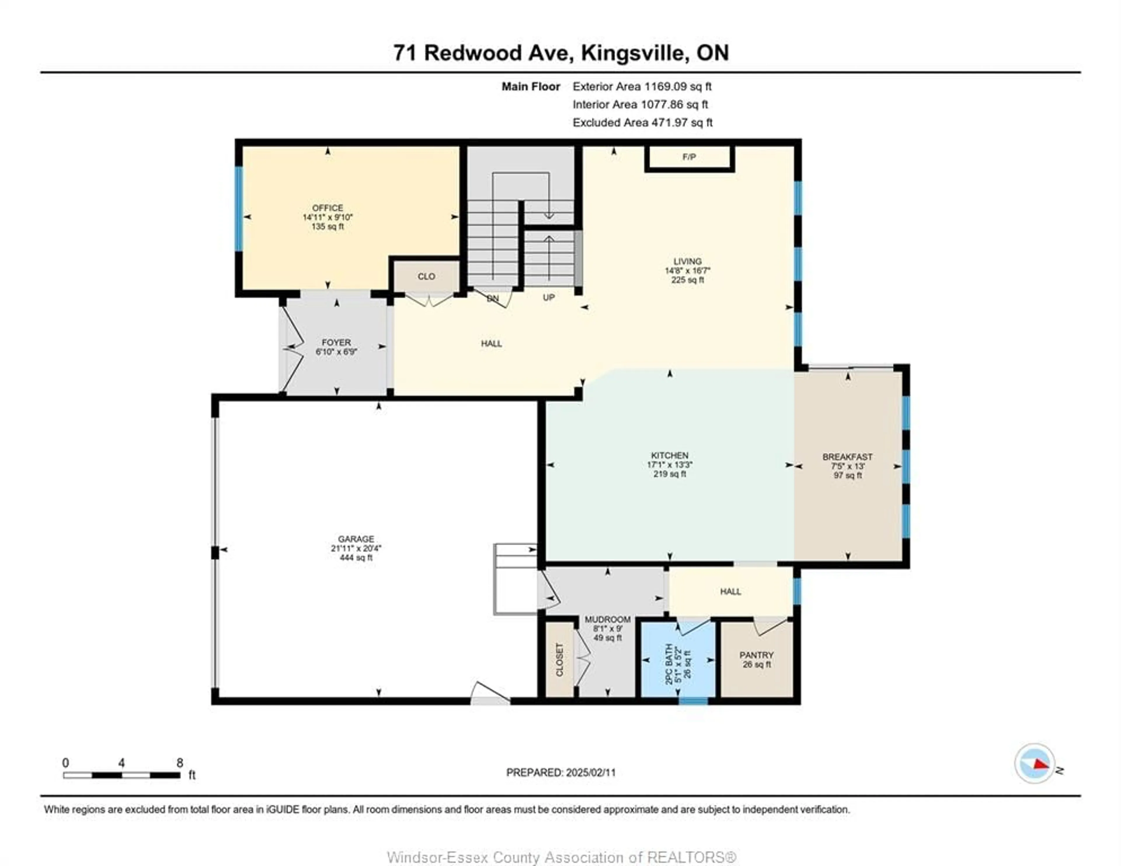 Floor plan for 71 REDWOOD, Kingsville Ontario N0R 1B0