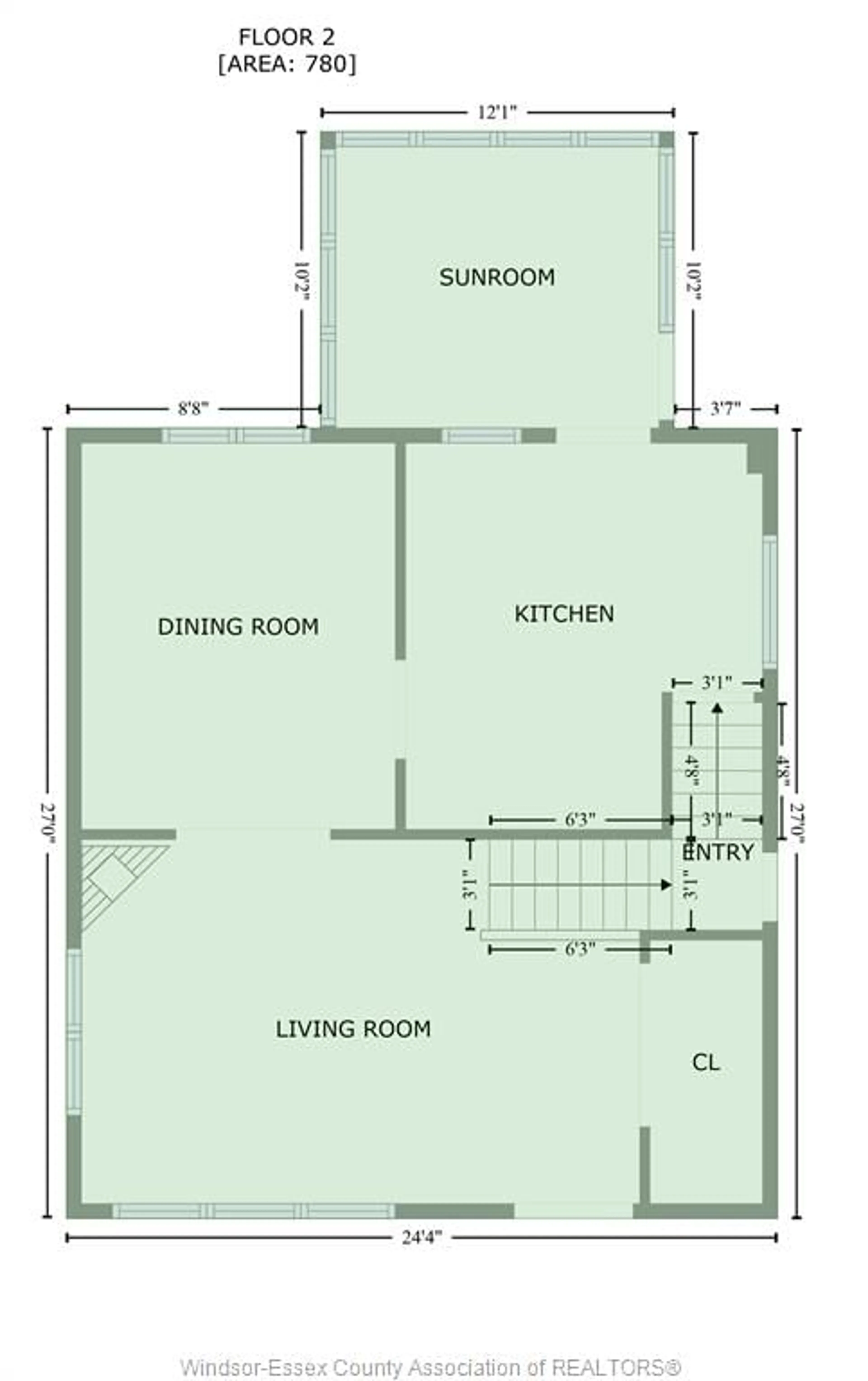 Floor plan for 1637 VICTORIA, Windsor Ontario N8X 1P6