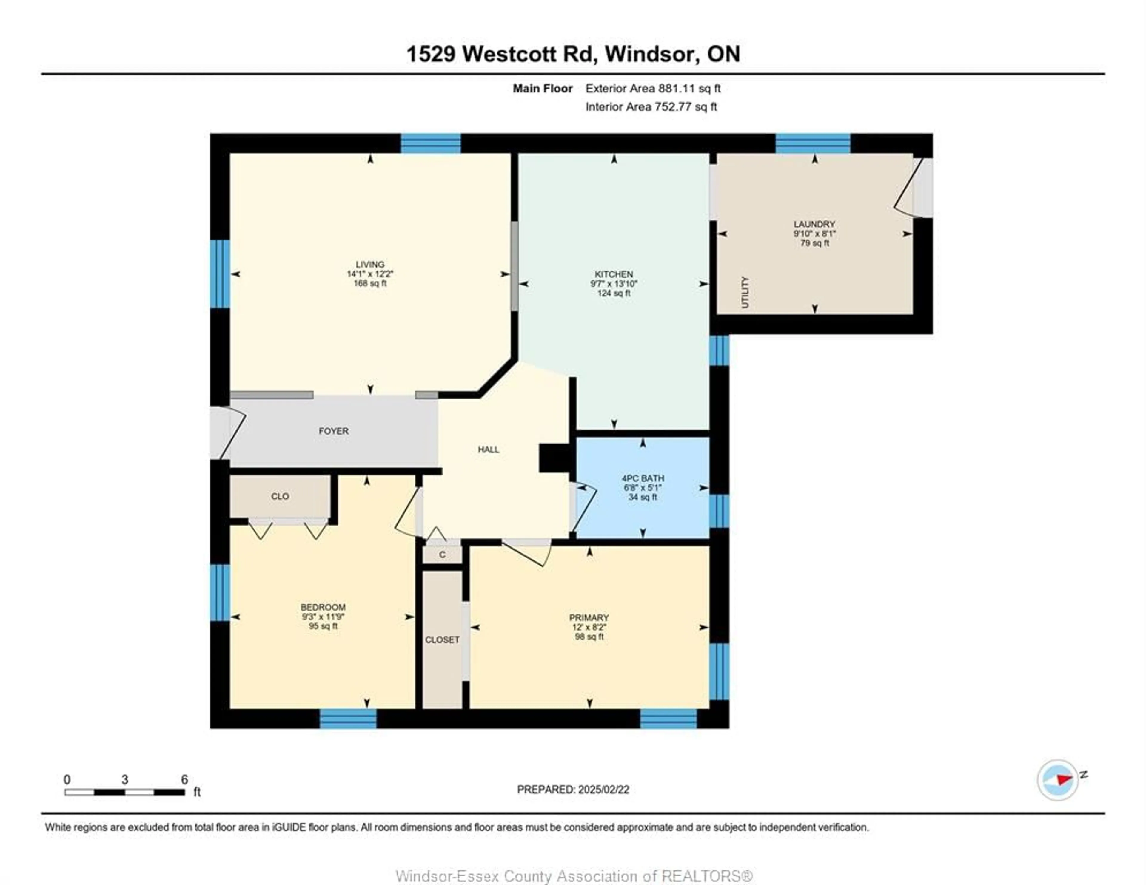 Floor plan for 1529 WESTCOTT, Windsor Ontario N8Y 4C5