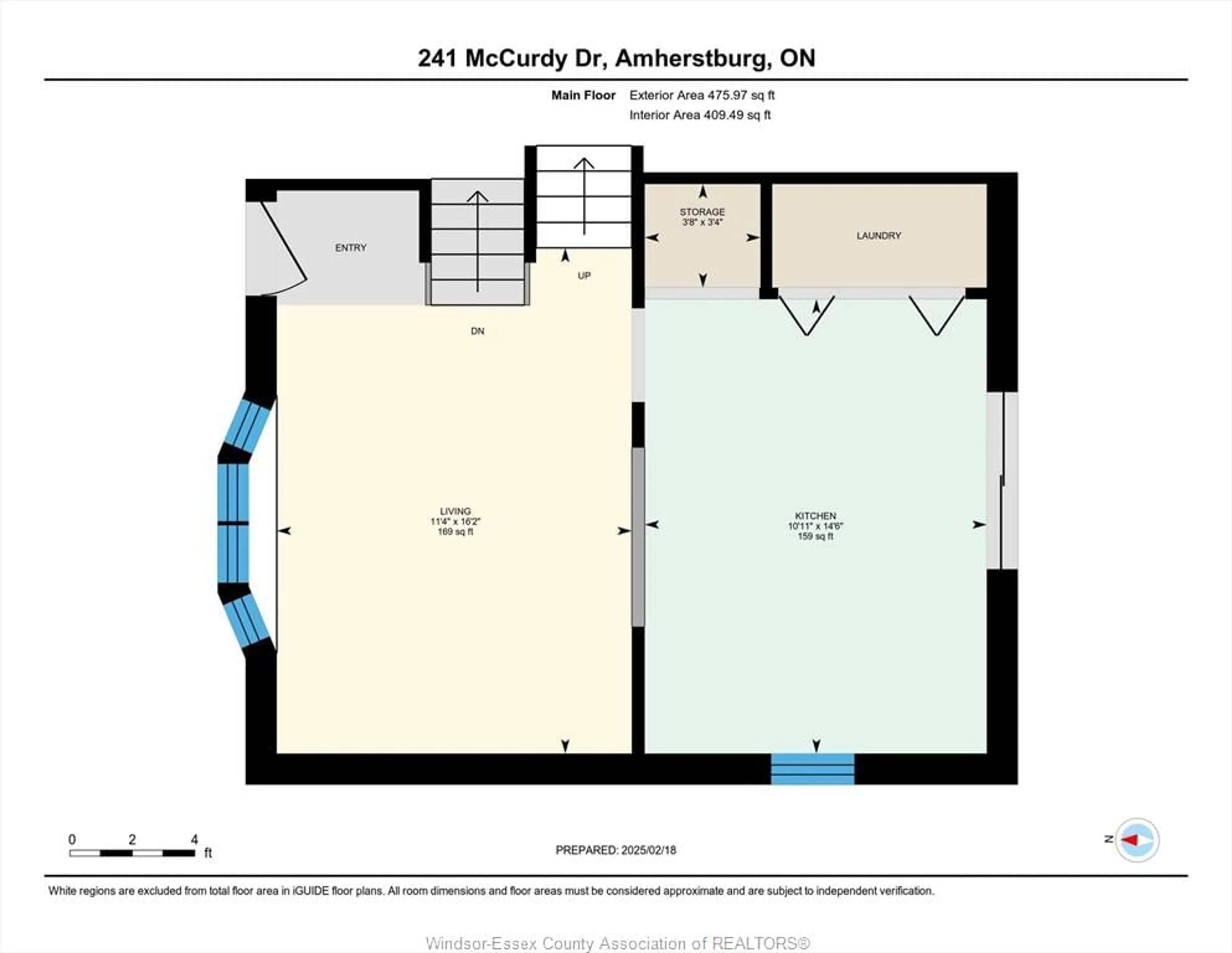 Floor plan for 241 McCurdy, Amherstburg Ontario N9V3L5