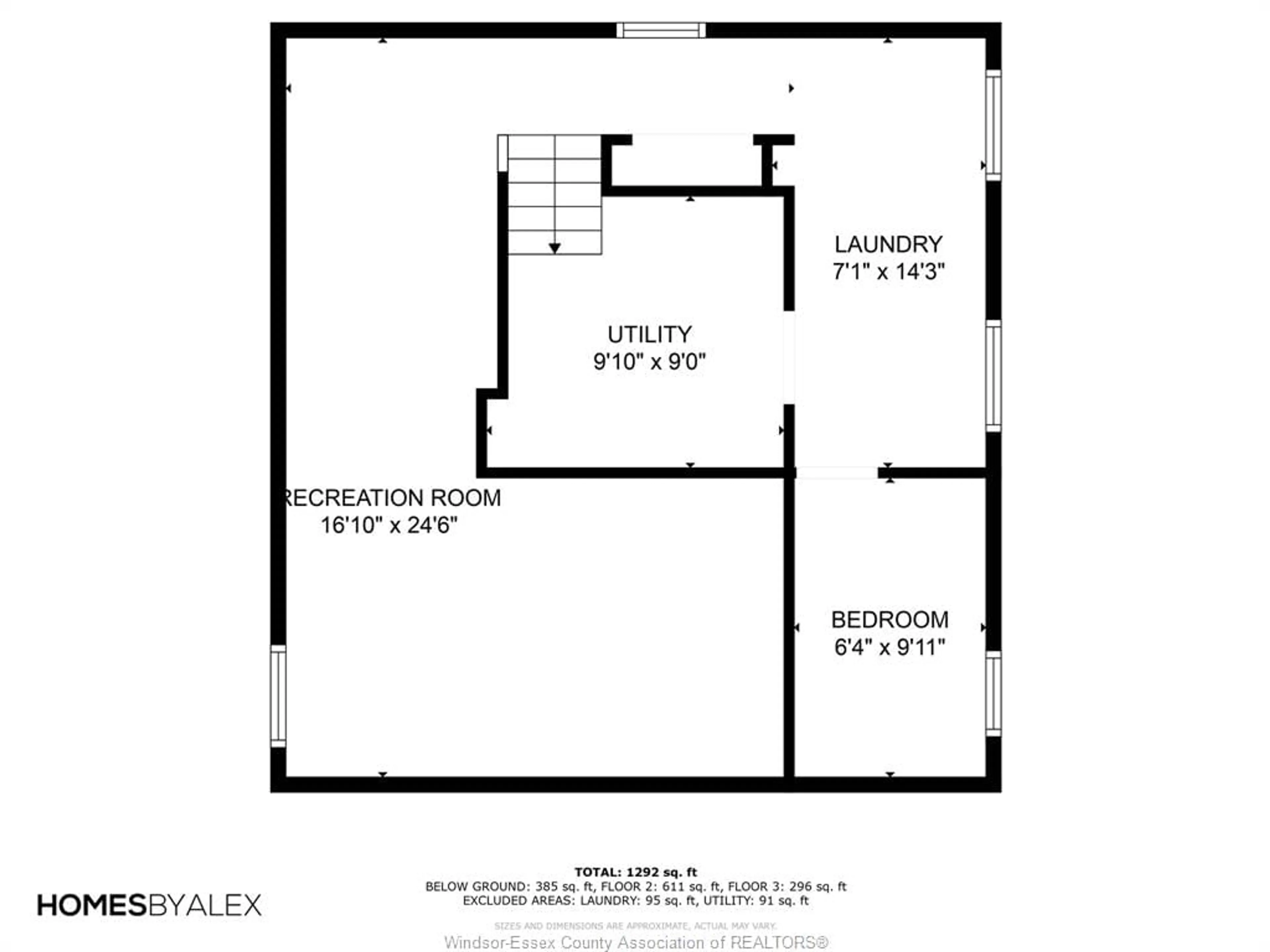 Floor plan for 2136 SECORD Ave, Windsor Ontario N9B 1T1