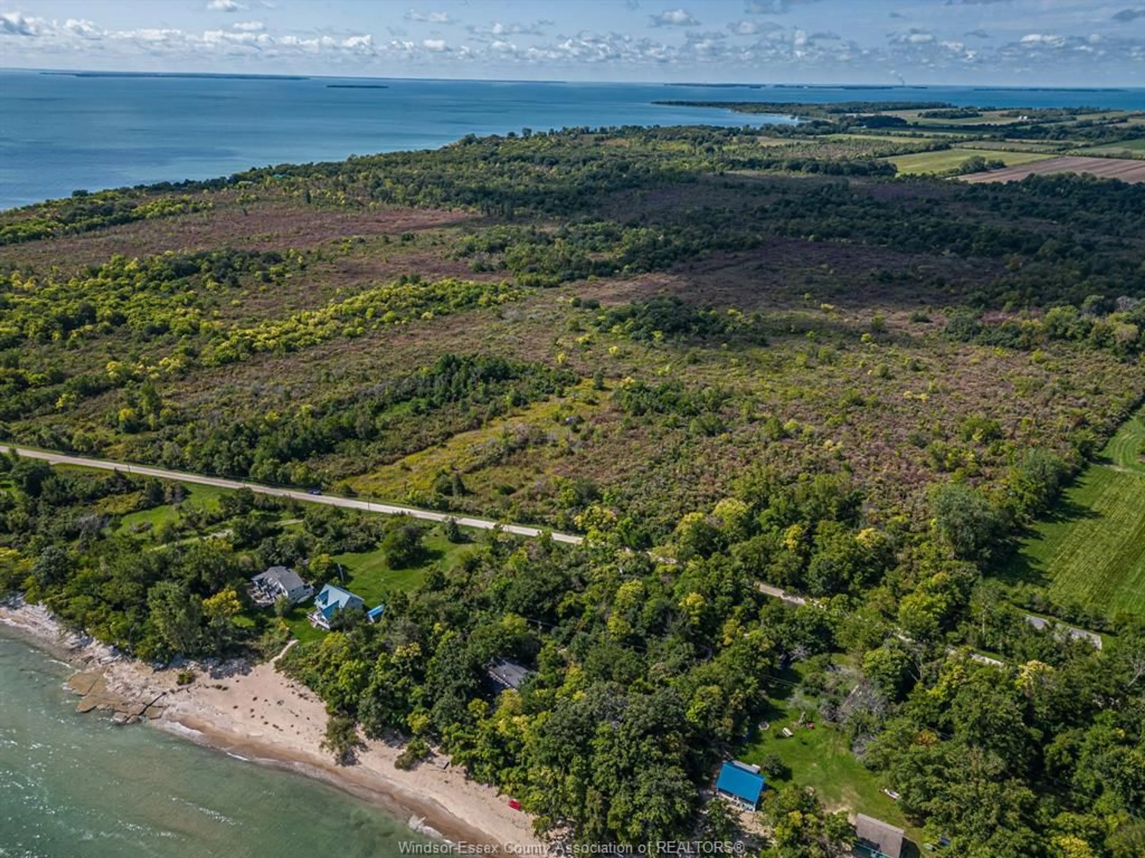 A pic from outside/outdoor area/front of a property/back of a property/a pic from drone, water/lake/river/ocean view for V/L COOPER Rd, Pelee Island Ontario N0R 1A0