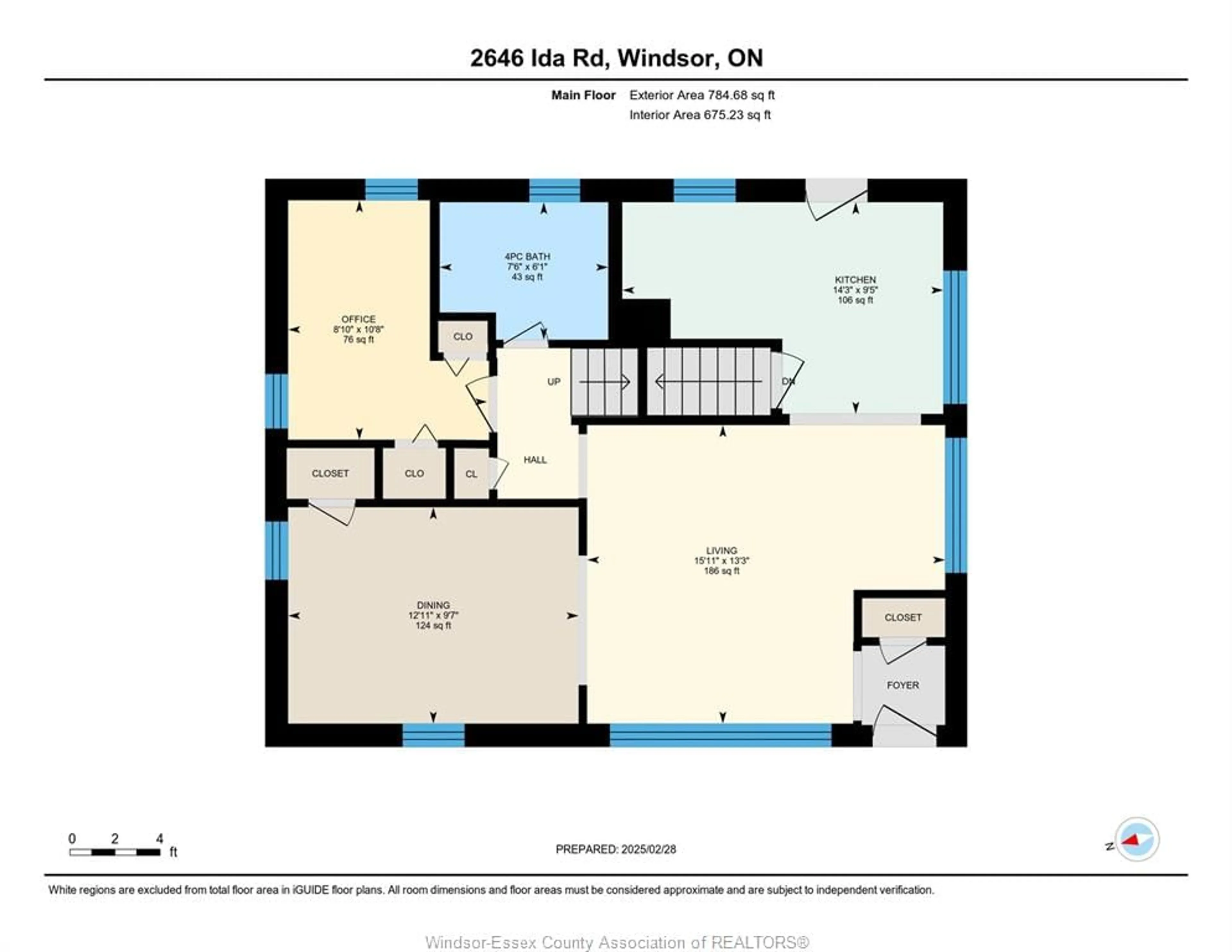 Floor plan for 2646 Ida Rd, Windsor Ontario N8W 3A7