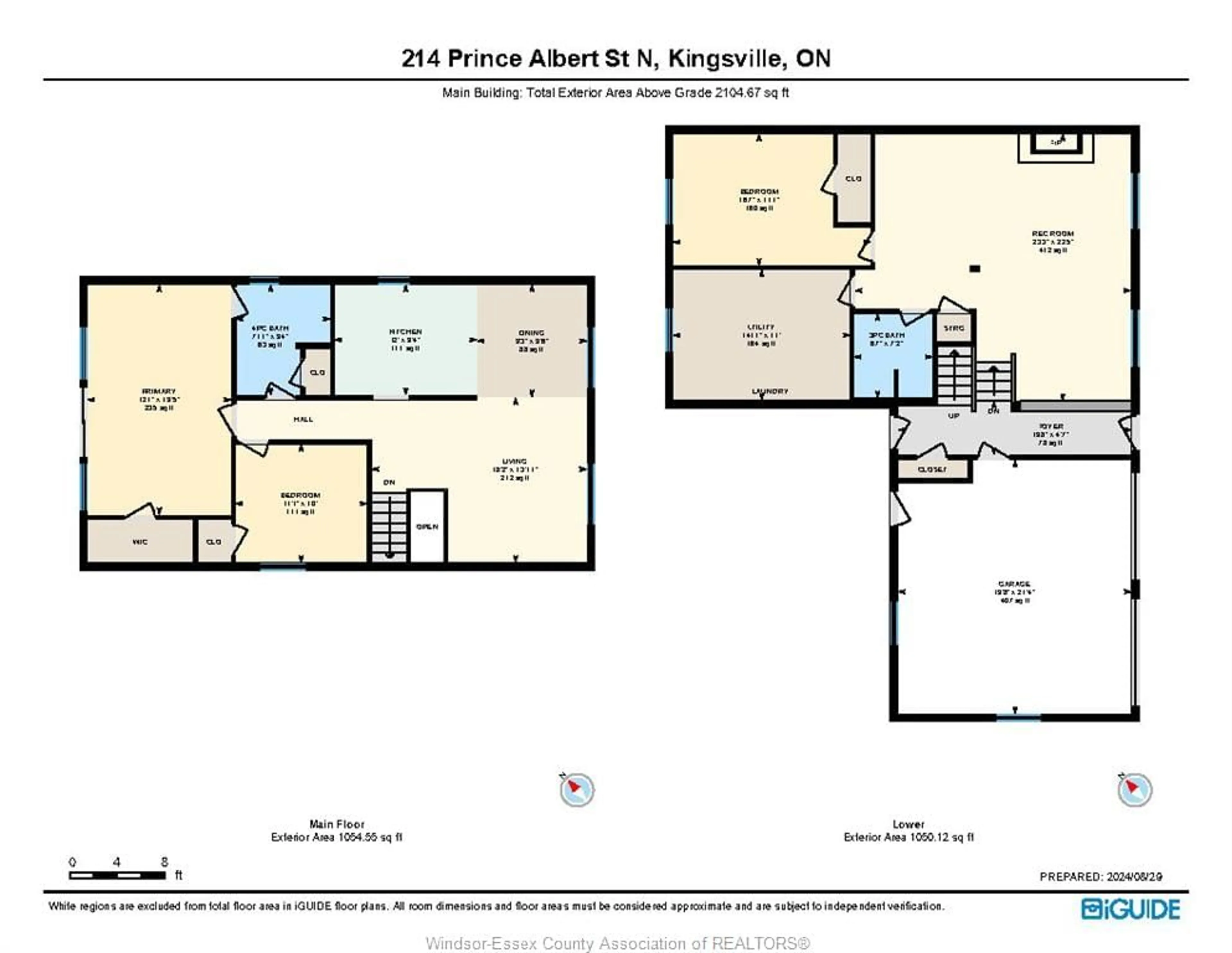 Floor plan for 214 PRINCE ALBERT St, Kingsville Ontario N9Y 1J7