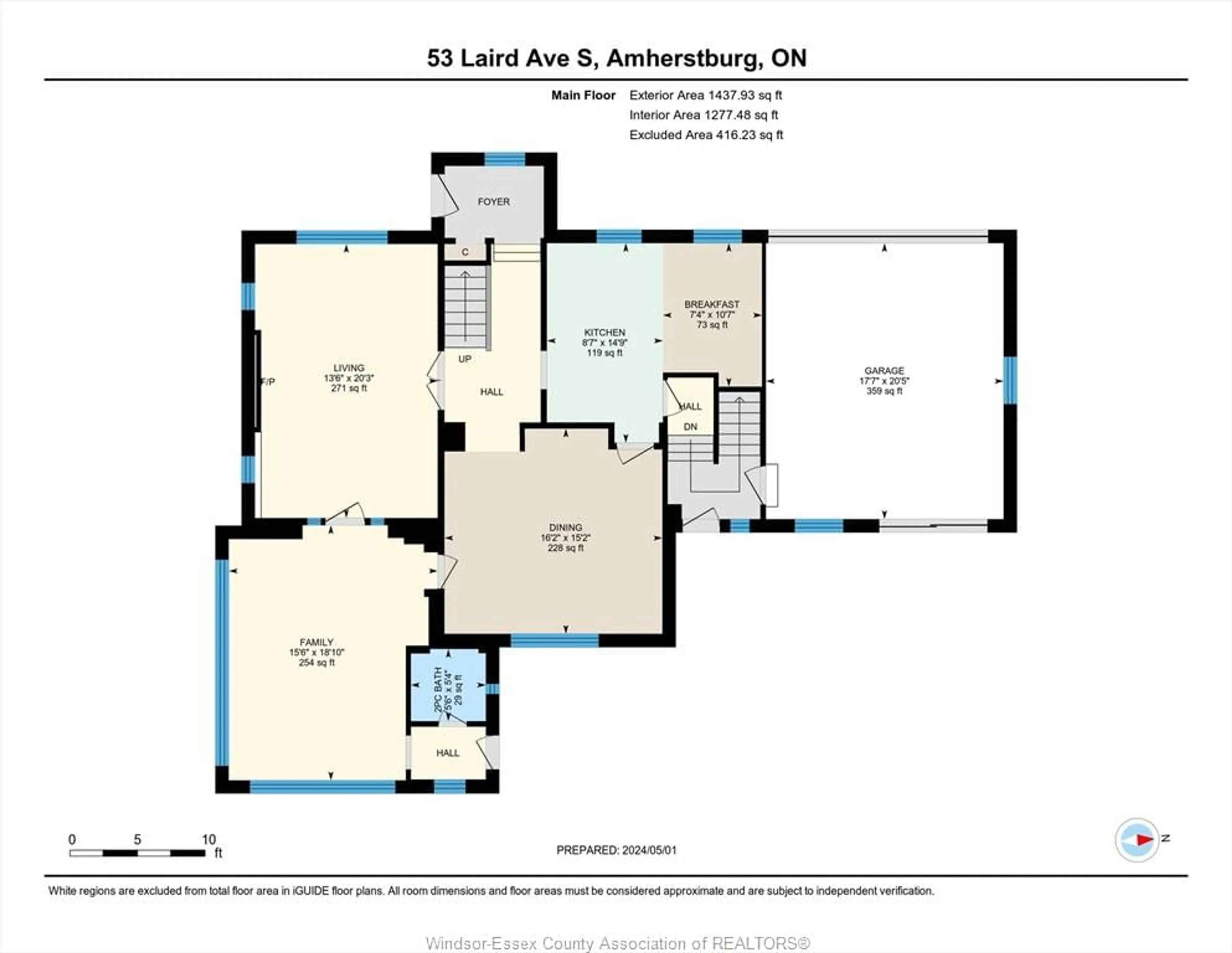 Floor plan for 53 LAIRD Ave, Amherstburg Ontario N9V 4X6