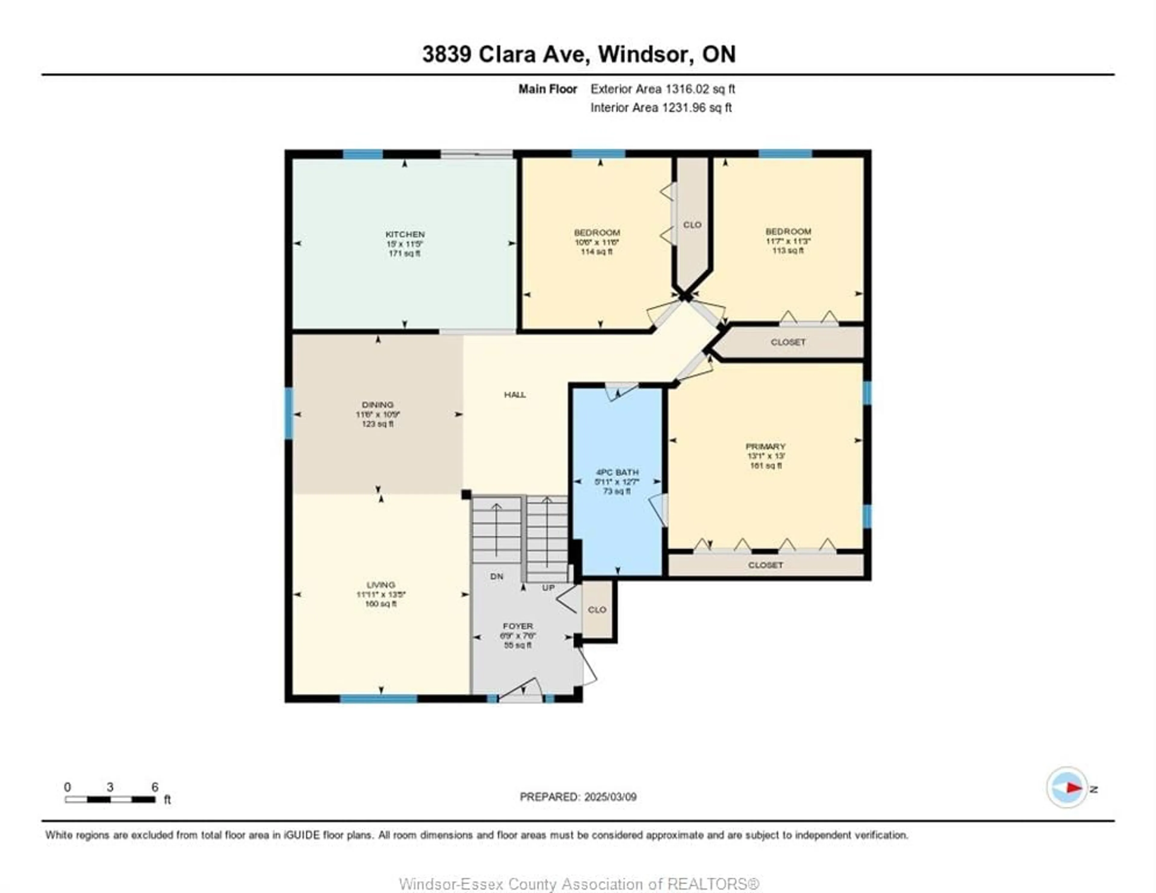 Floor plan for 3839 CLARA Ave, Windsor Ontario N9E 4X6